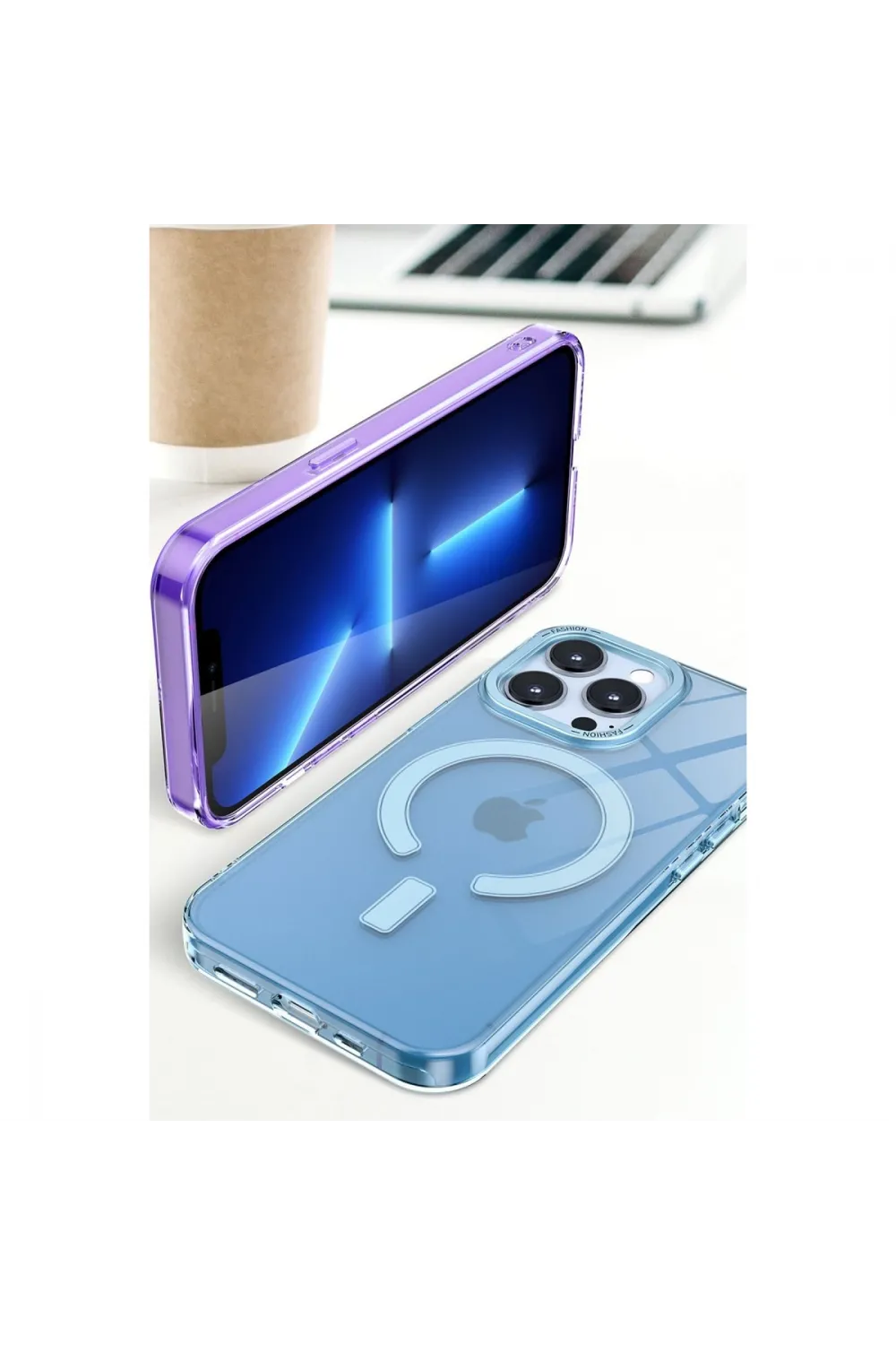 Apple İphone 14 Pro Kılıf Troy Magsafe Kapak - Mor