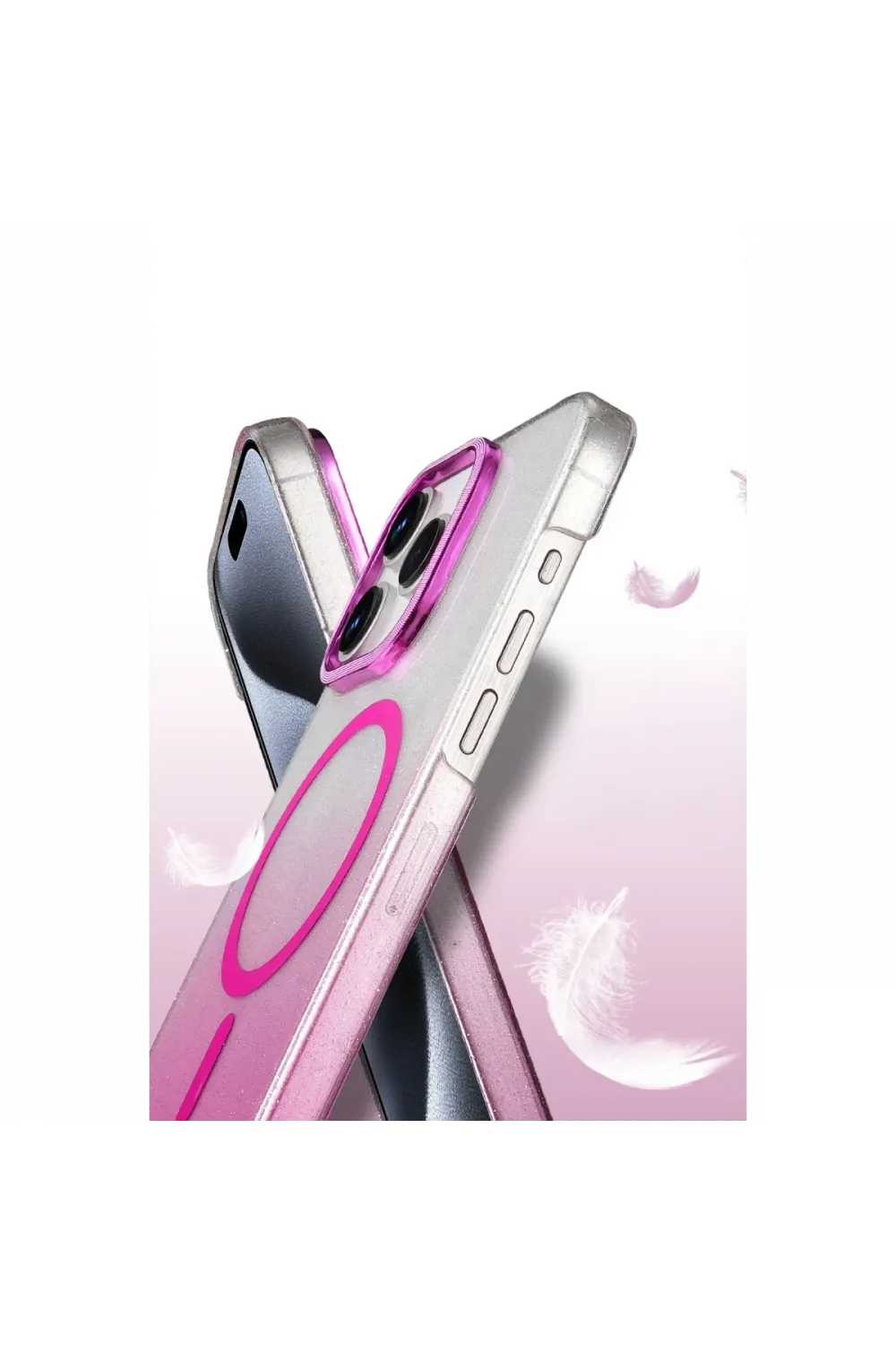 Apple iPhone 14 Pro Max Glossy Magsafe Kapak - Mor