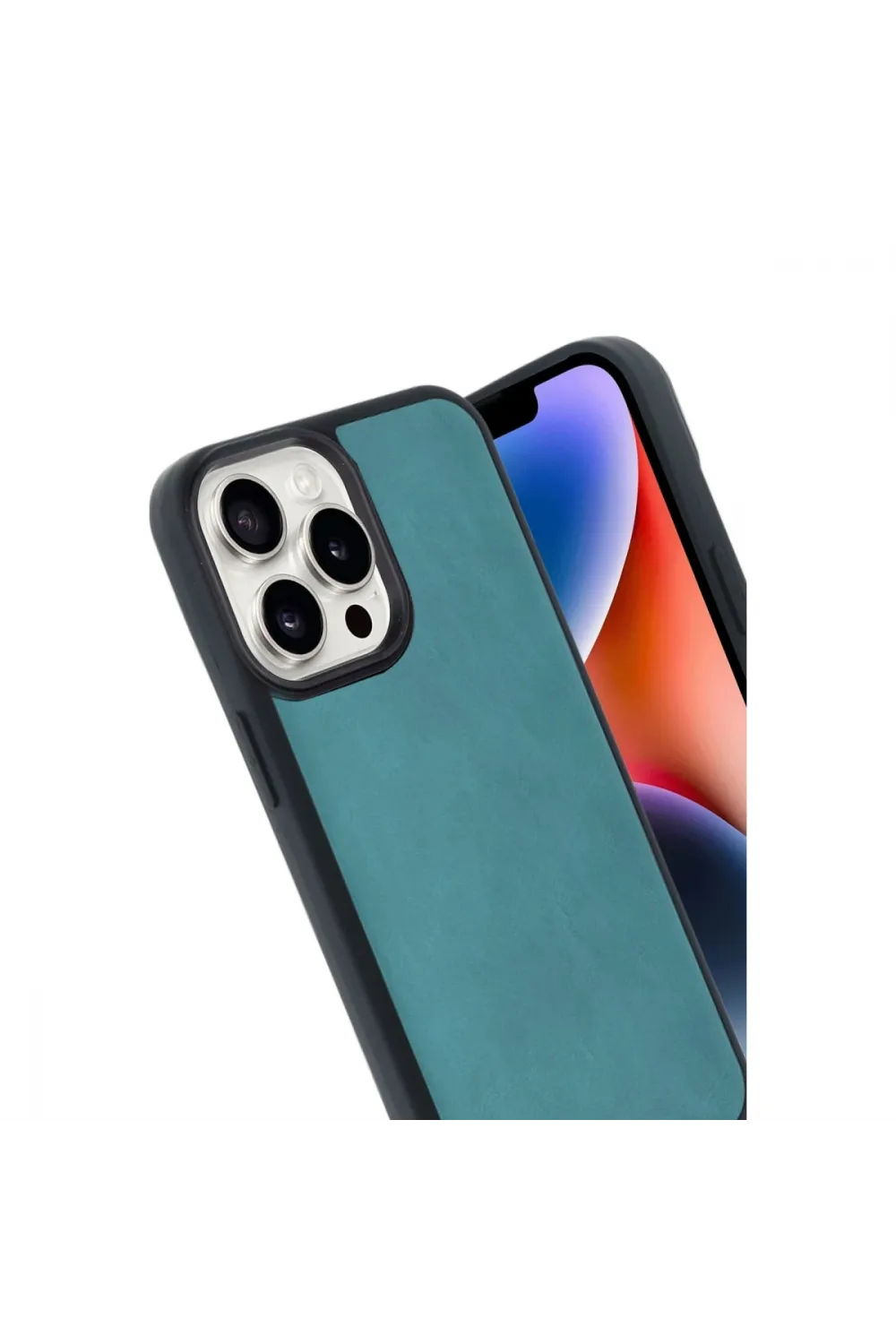 Apple İphone 14 Pro Max Kılıf Aras Deri Kapak - Açık Yeşil