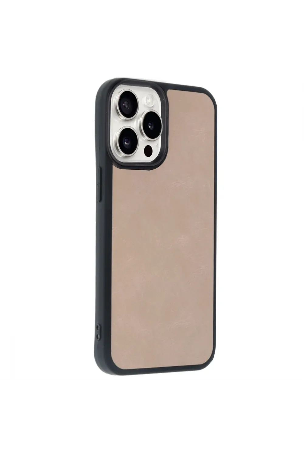 Apple İphone 14 Pro Max Kılıf Aras Deri Kapak - Pudra