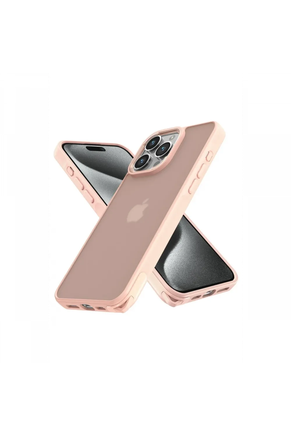 Apple iPhone 14 Pro Max Kılıf Elegant Kapak - Pudra
