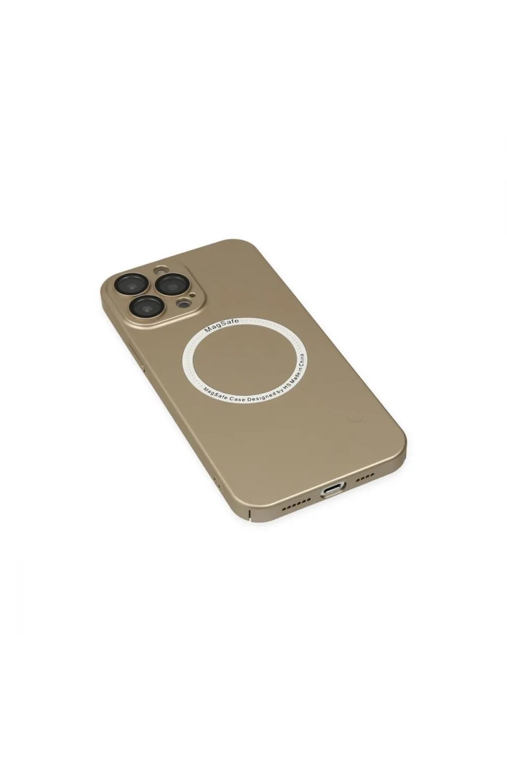 Apple İphone 14 Pro Max Kılıf Jack Magneticsafe Lens Silikon - Gold