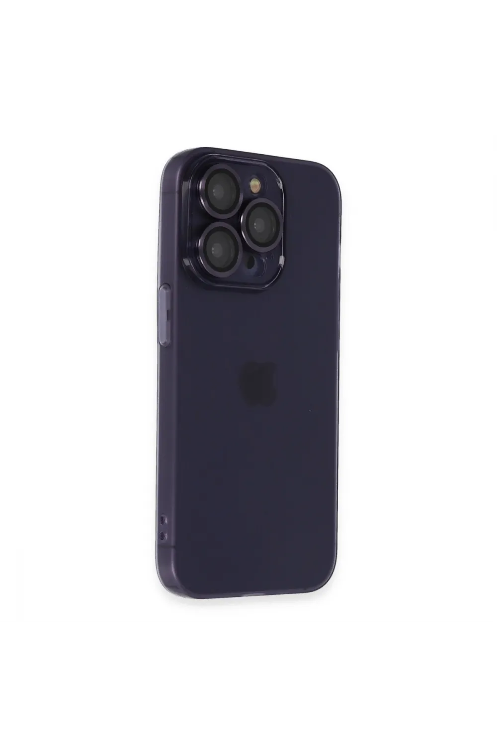 Apple İphone 14 Pro Max Kılıf Luko Lens Silikon - Derin Mor