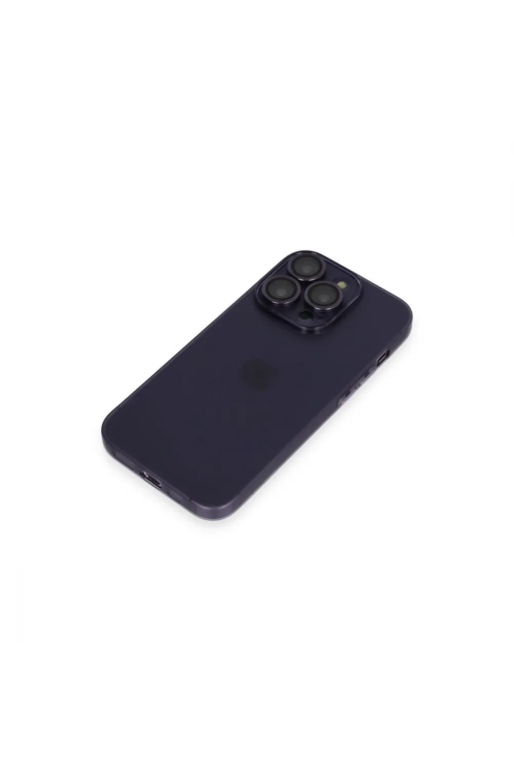 Apple İphone 14 Pro Max Kılıf Luko Lens Silikon - Derin Mor