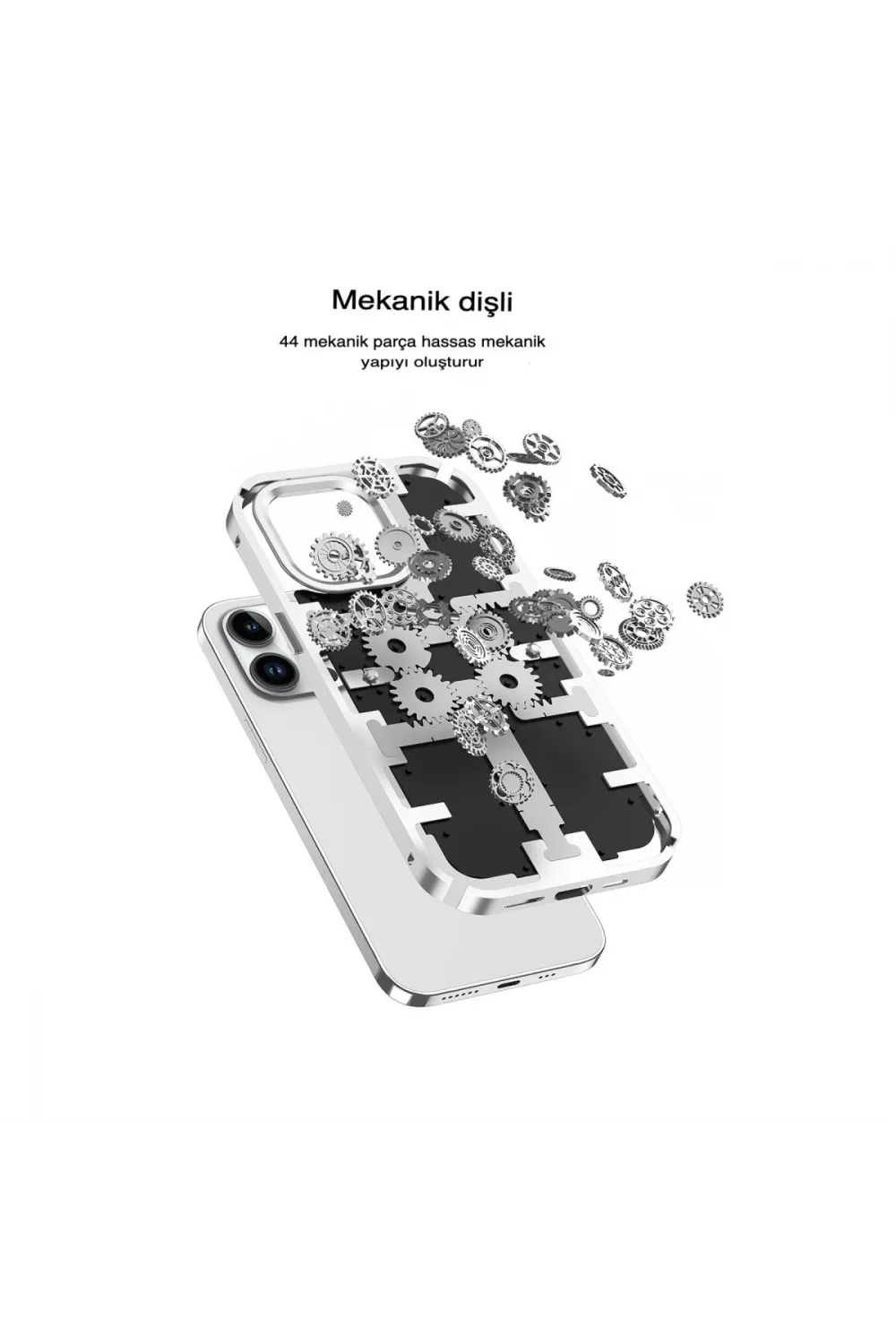 Apple İphone 14 Pro Max Kılıf Mekanik Bumper Kapak - Yeşil