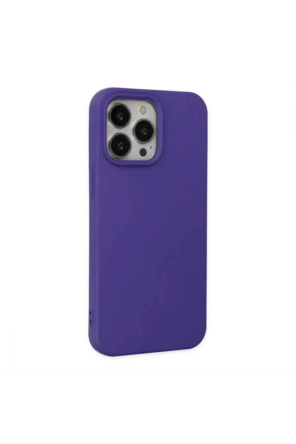 Apple İphone 14 Pro Max Kılıf Nano İçi Kadife Silikon - Mor