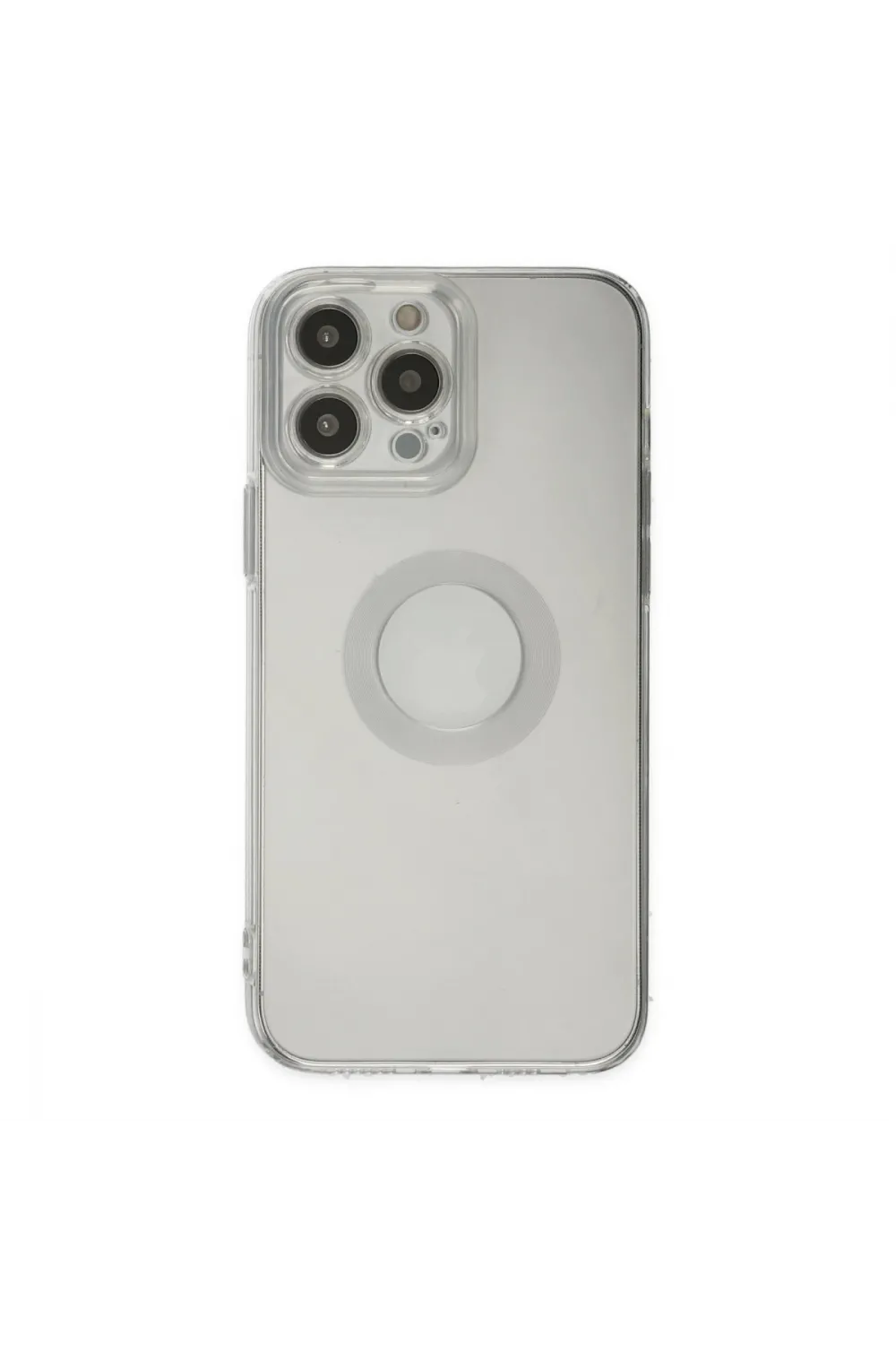 Apple İphone 14 Pro Max Kılıf Santa Lens Silikon - Şeffaf