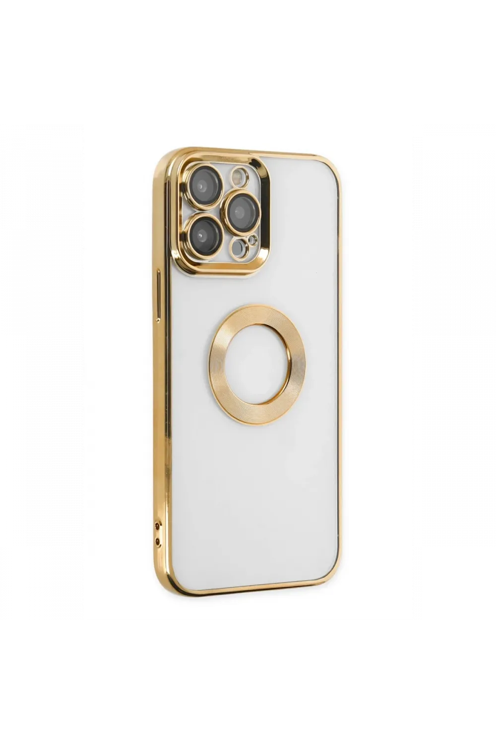 Apple iPhone 14 Pro Max Kılıf Slot Silikon - Gold