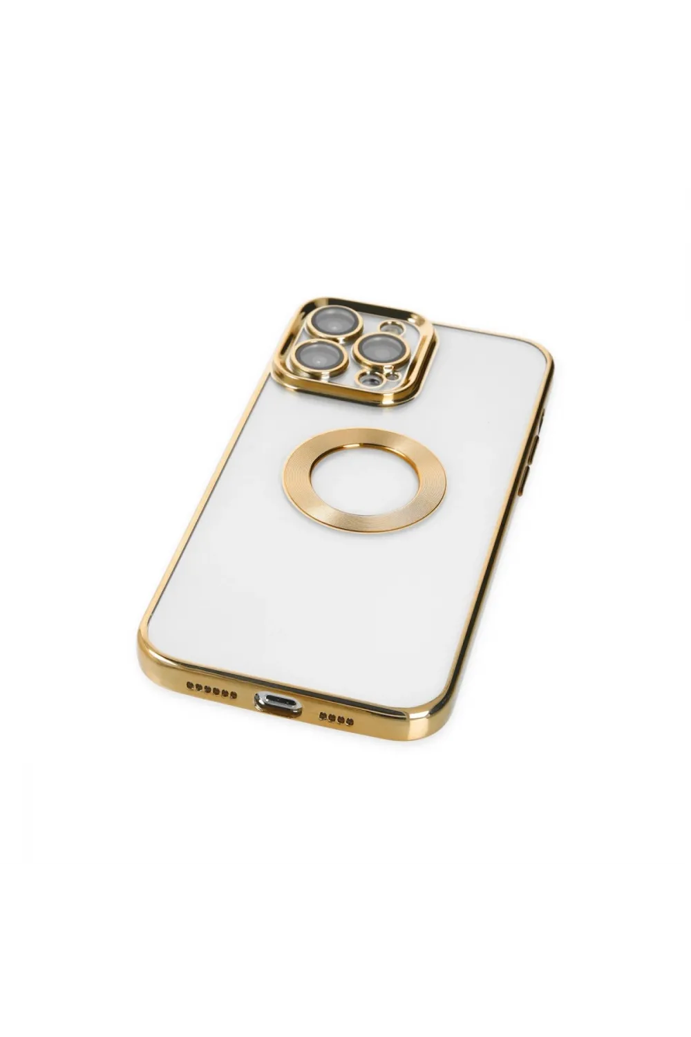 Apple İphone 14 Pro Max Kılıf Slot Silikon - Gold