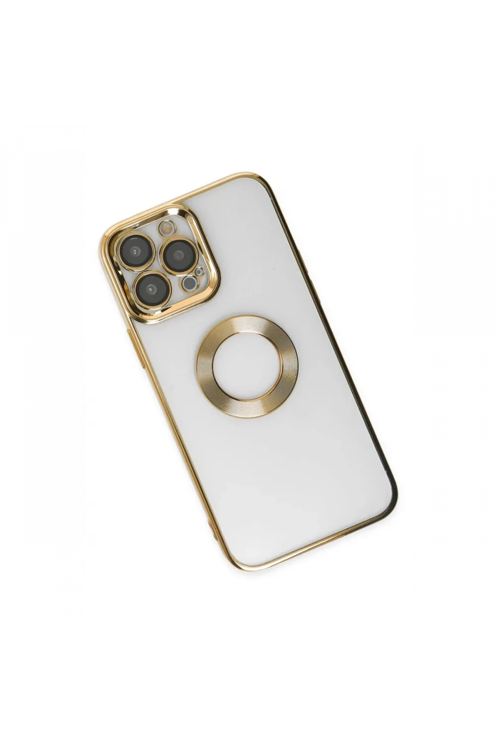 Apple iPhone 14 Pro Max Kılıf Slot Silikon - Gold