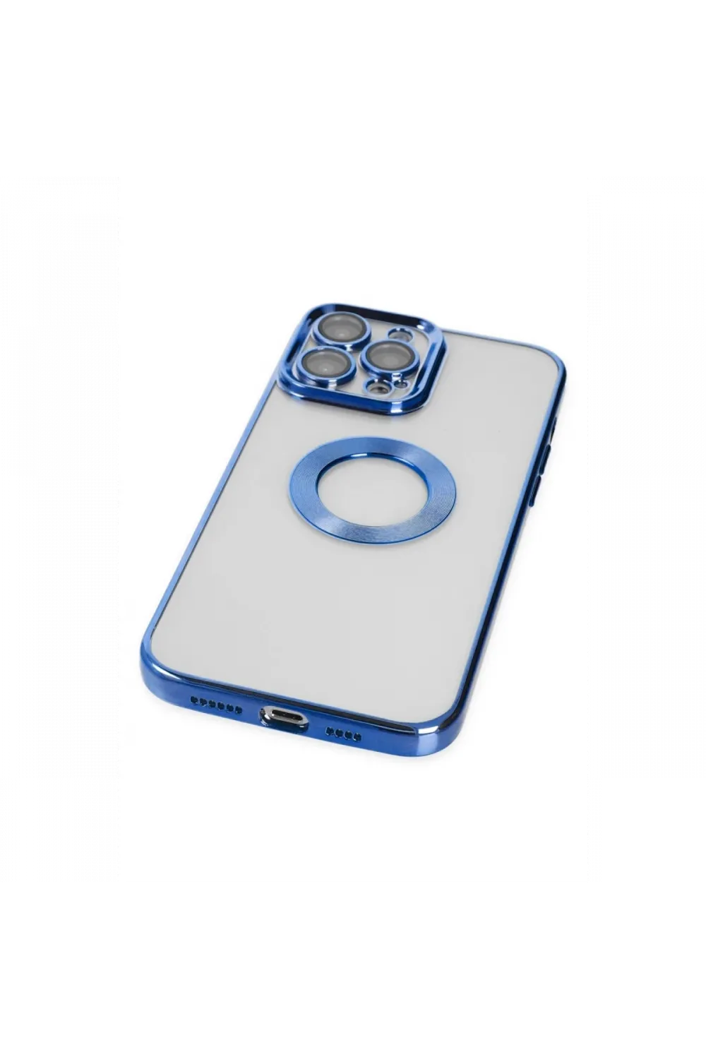 Apple iPhone 14 Pro Max Kılıf Slot Silikon - Mavi