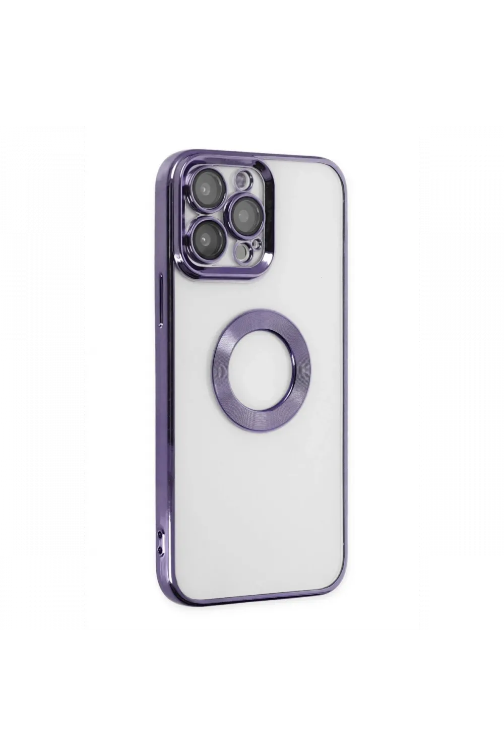 Apple iPhone 14 Pro Max Kılıf Slot Silikon - Mor