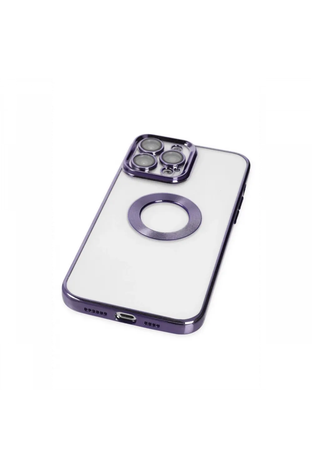 Apple iPhone 14 Pro Max Kılıf Slot Silikon - Mor