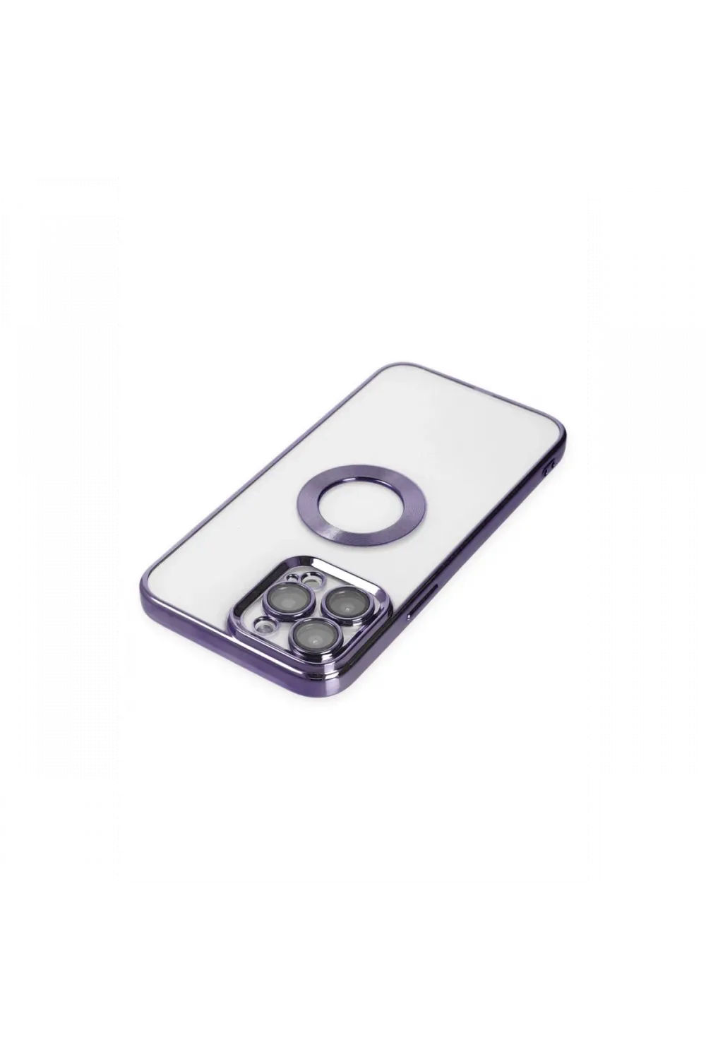 Apple iPhone 14 Pro Max Kılıf Slot Silikon - Mor
