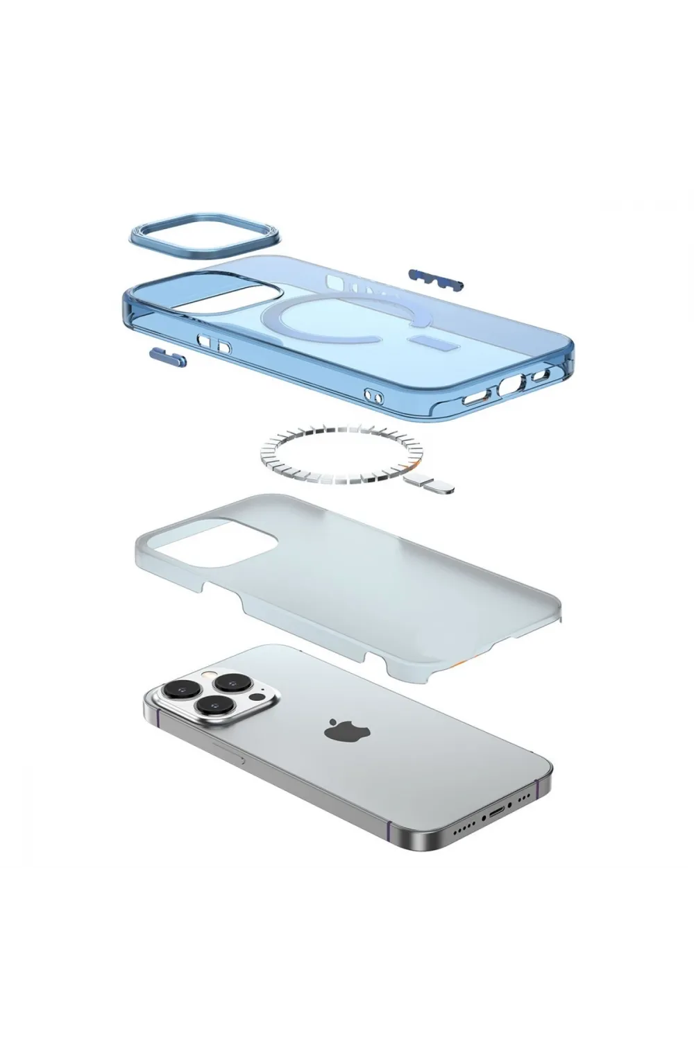 Apple İphone 14 Pro Max Kılıf Troy Magsafe Kapak - Mor