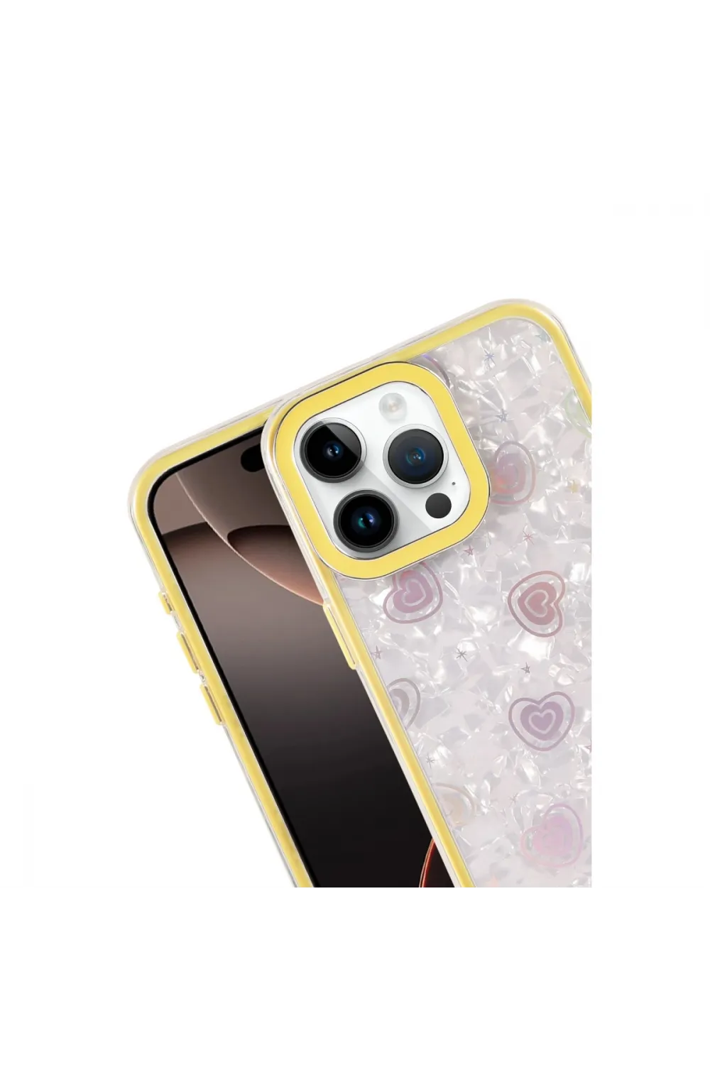 Apple İphone 14 Pro Max Lumi Desenli Kapak - Sarı