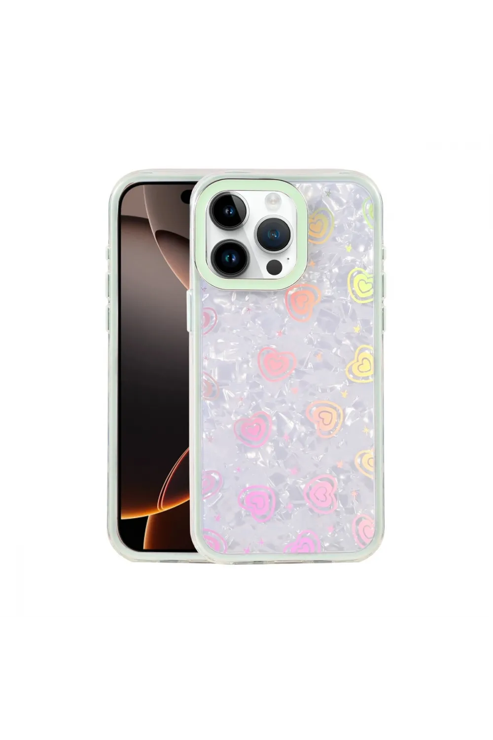 Apple İphone 14 Pro Max Lumi Desenli Kapak - Yeşil