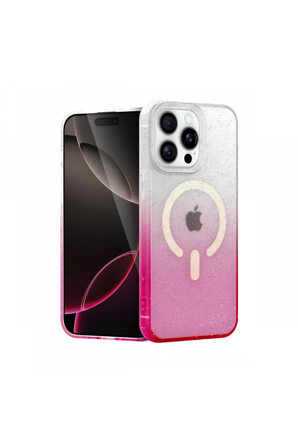 Apple iPhone 14 Pro Max Pummel Shiny Magsafe Kapak - Pembe