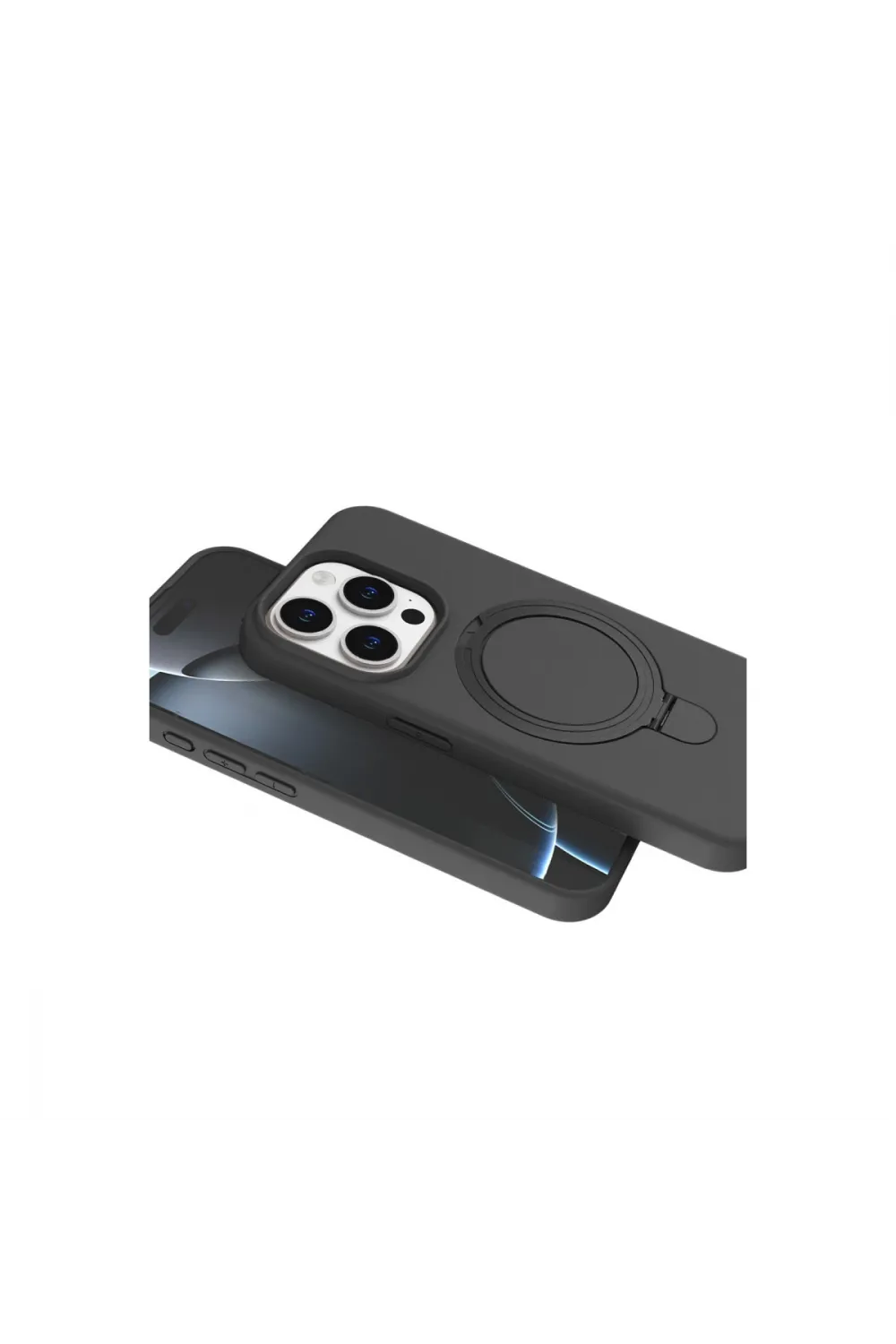 Apple İphone 14 Pro Max Regal Magsafe Standlı Kapak - Titan Gri