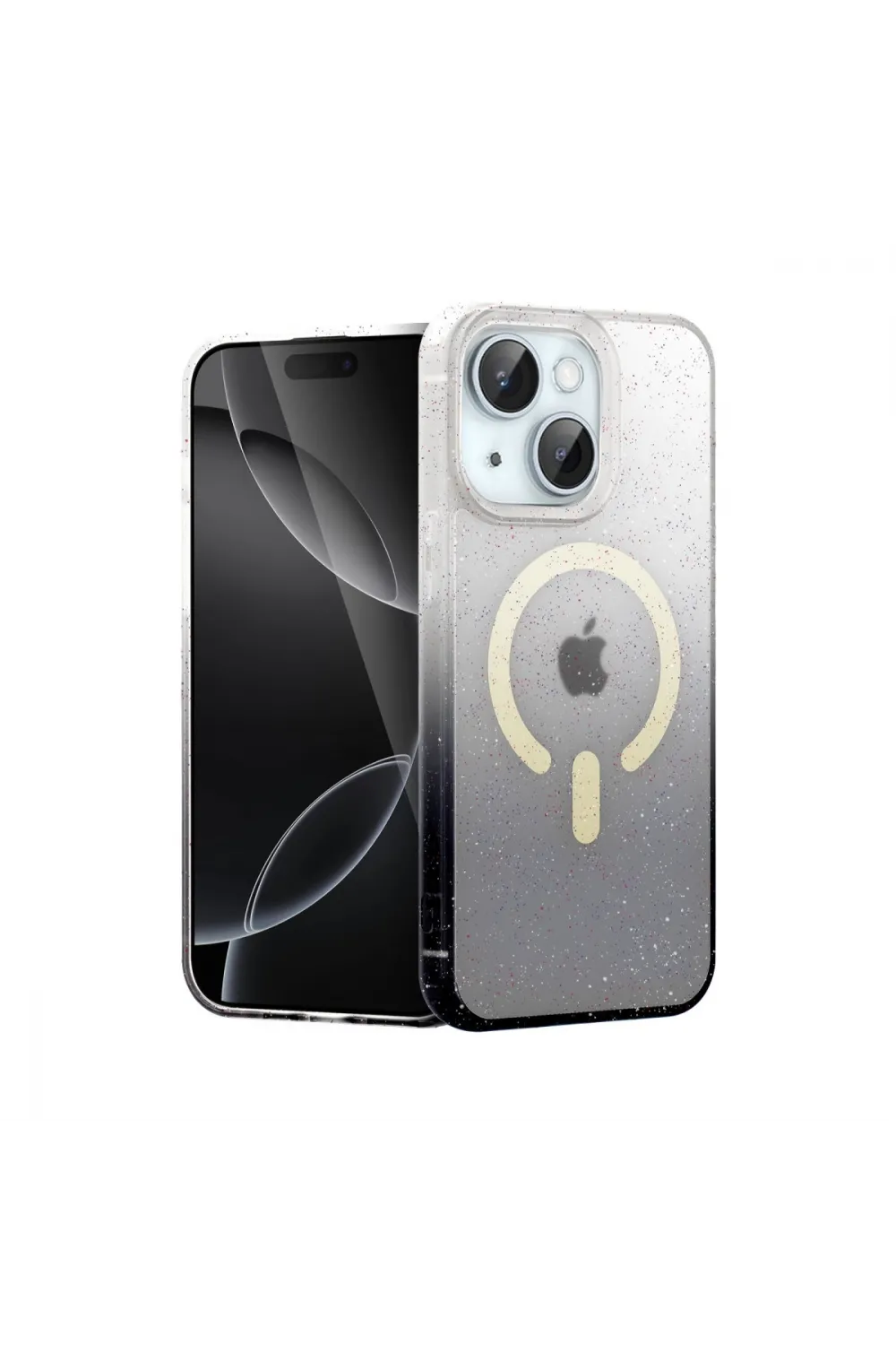 Apple İphone 14 Pummel Shiny Magsafe Kapak - Siyah