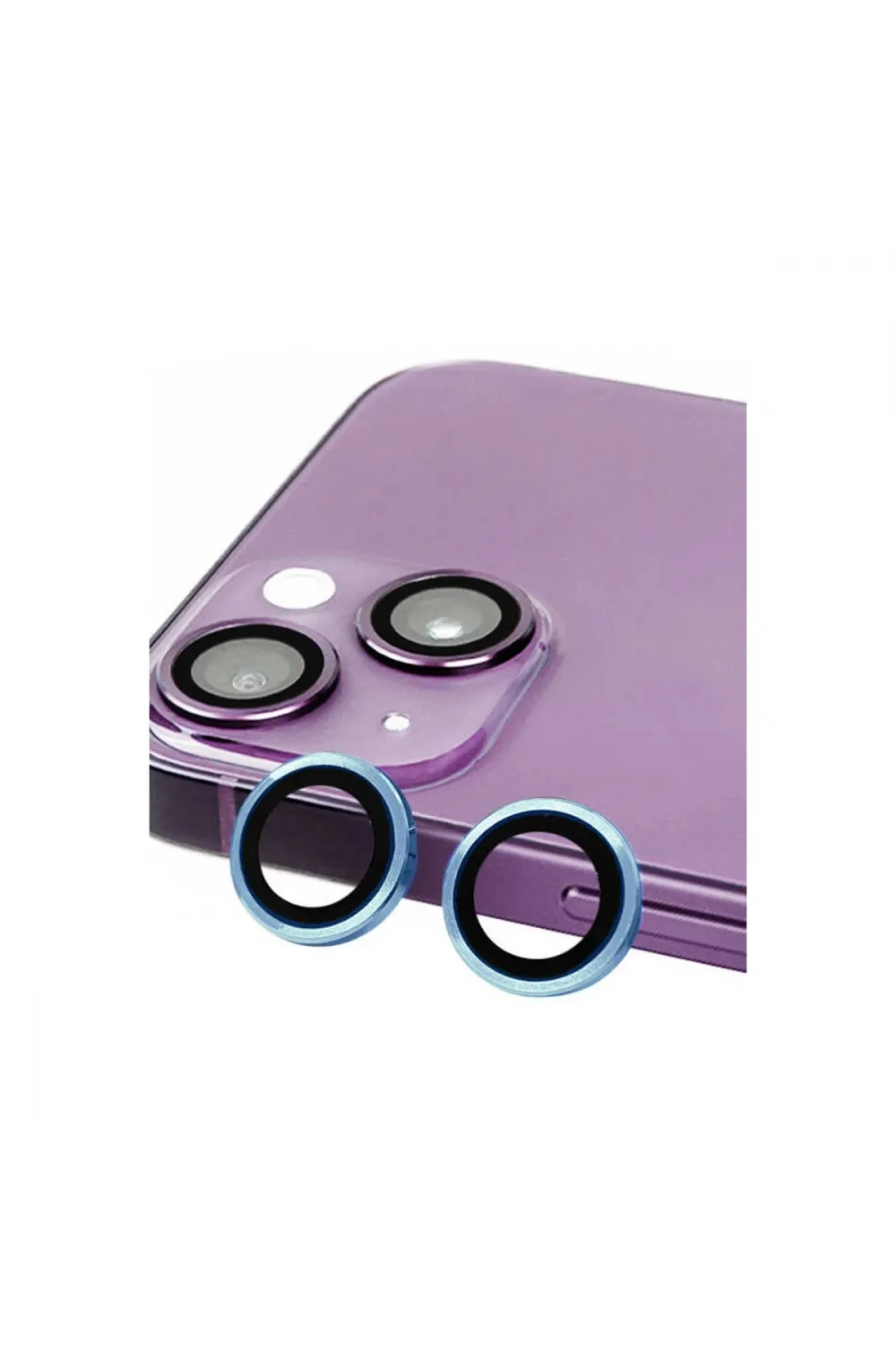 Apple İphone 14 Raze Metal Kamera Lens - Mavi