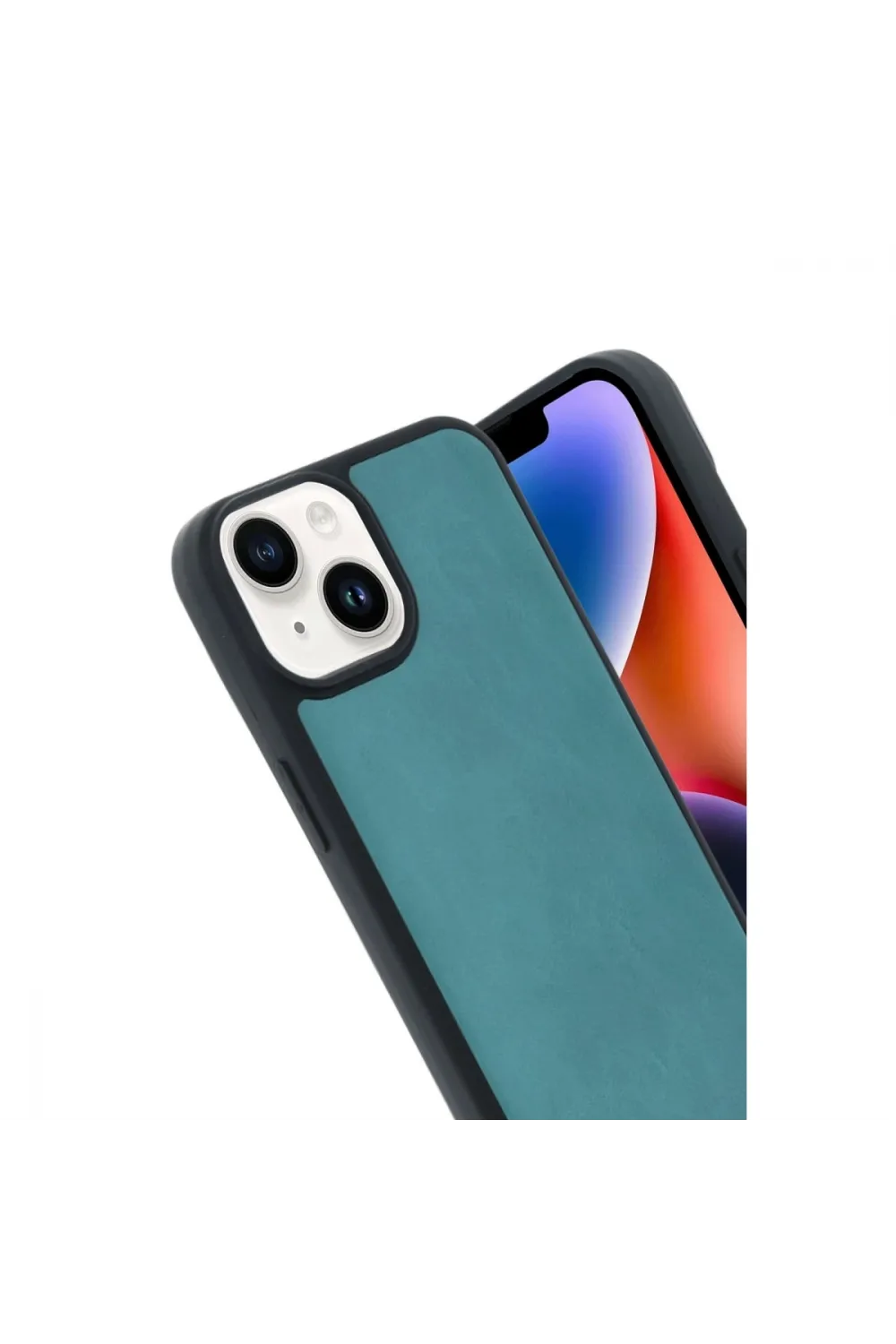 Apple İphone 15 Kılıf Aras Deri Kapak - Açık Yeşil