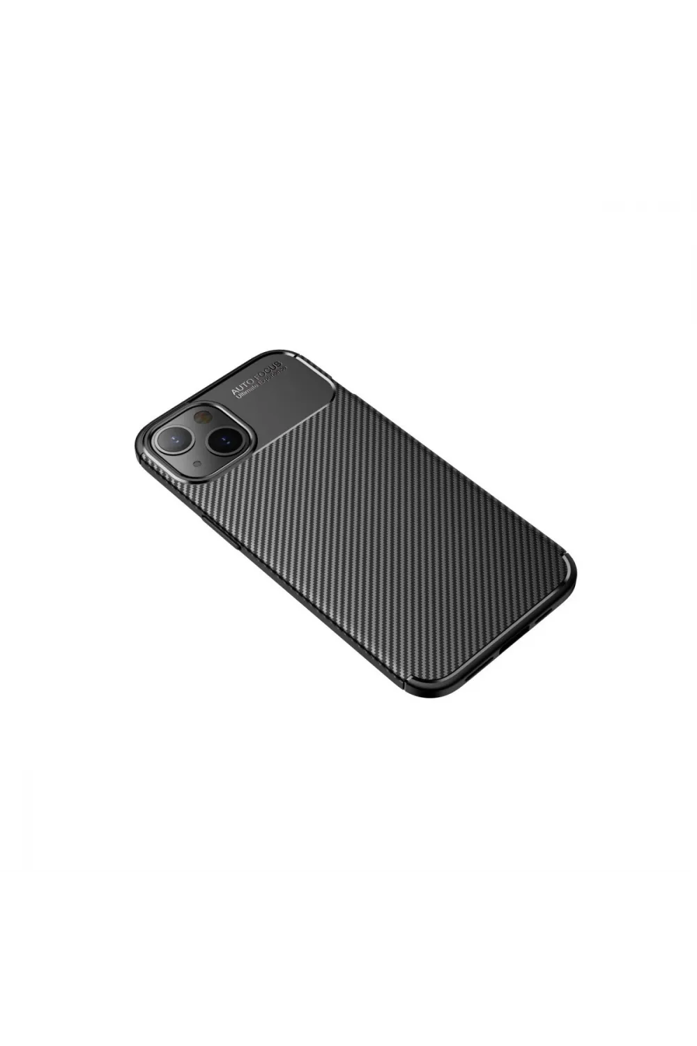 Apple İphone 15 Kılıf Auto Focus Karbon Kapak - Siyah