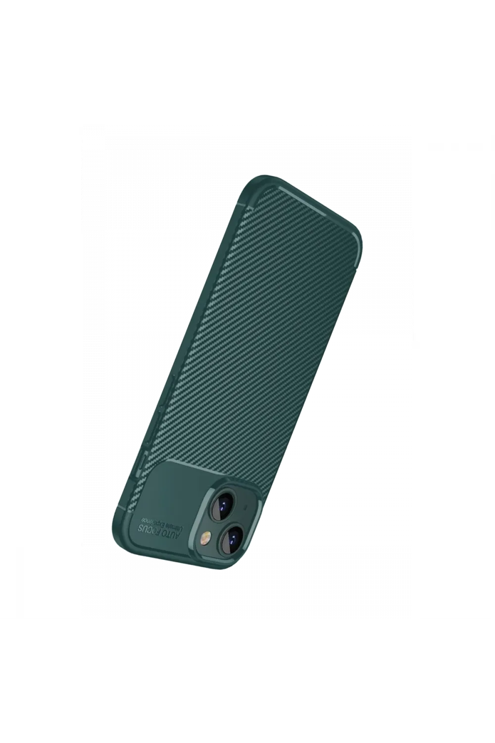 Apple İphone 15 Kılıf Auto Focus Karbon Kapak - Yeşil