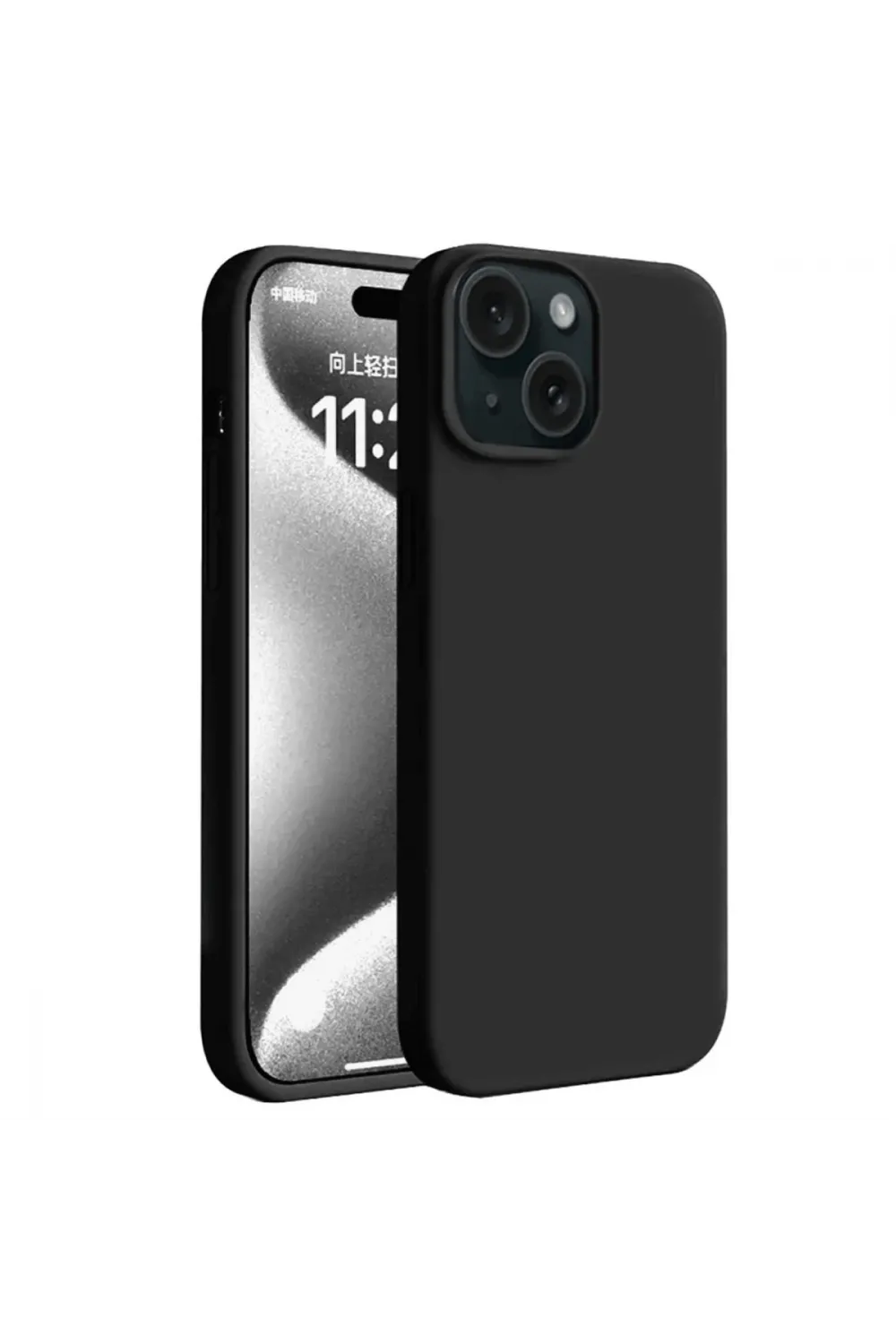 Apple İphone 15 Plus Kılıf First Silikon - Siyah