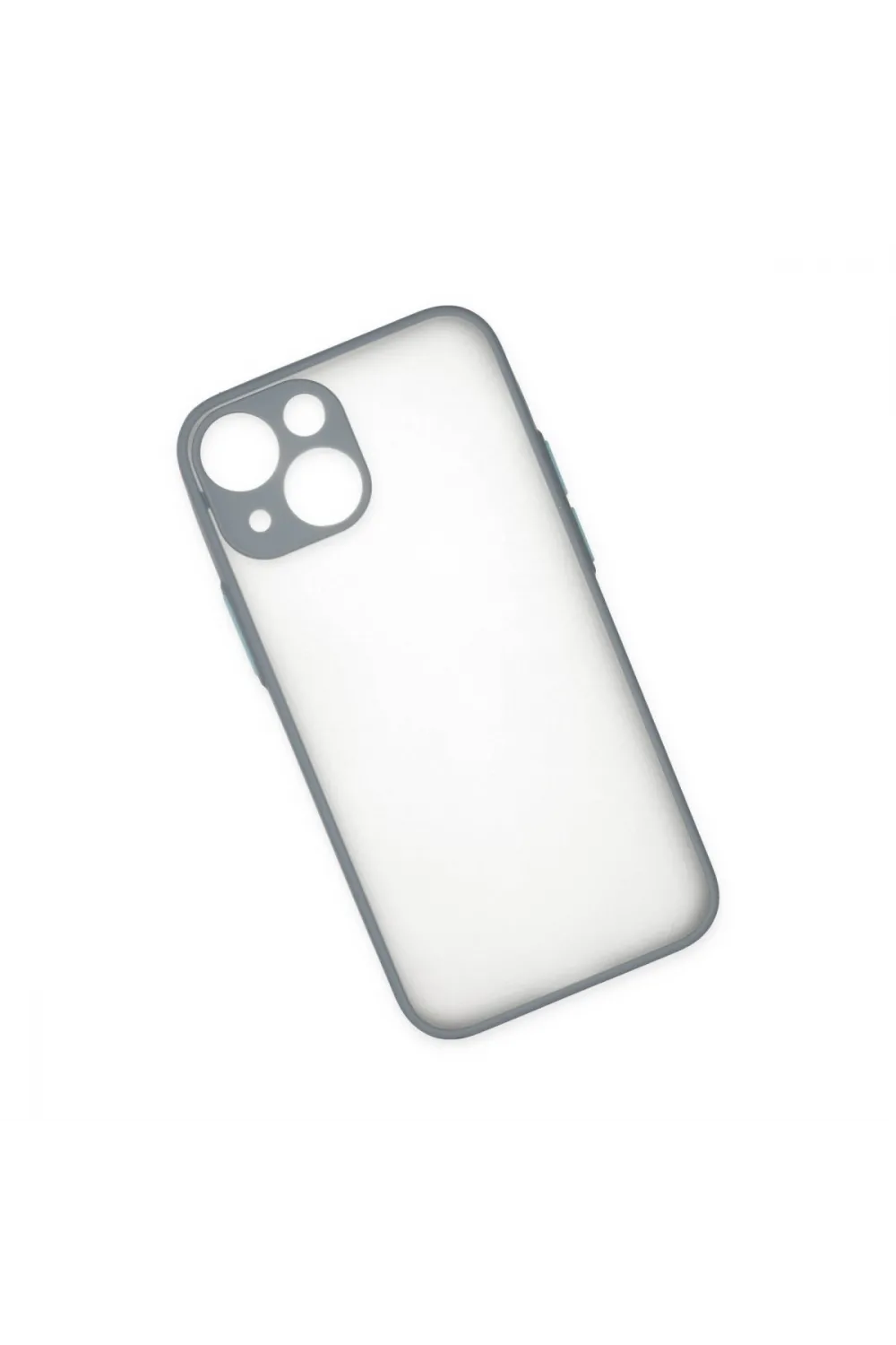 Apple İphone 15 Plus Kılıf Montreal Silikon Kapak - Gri