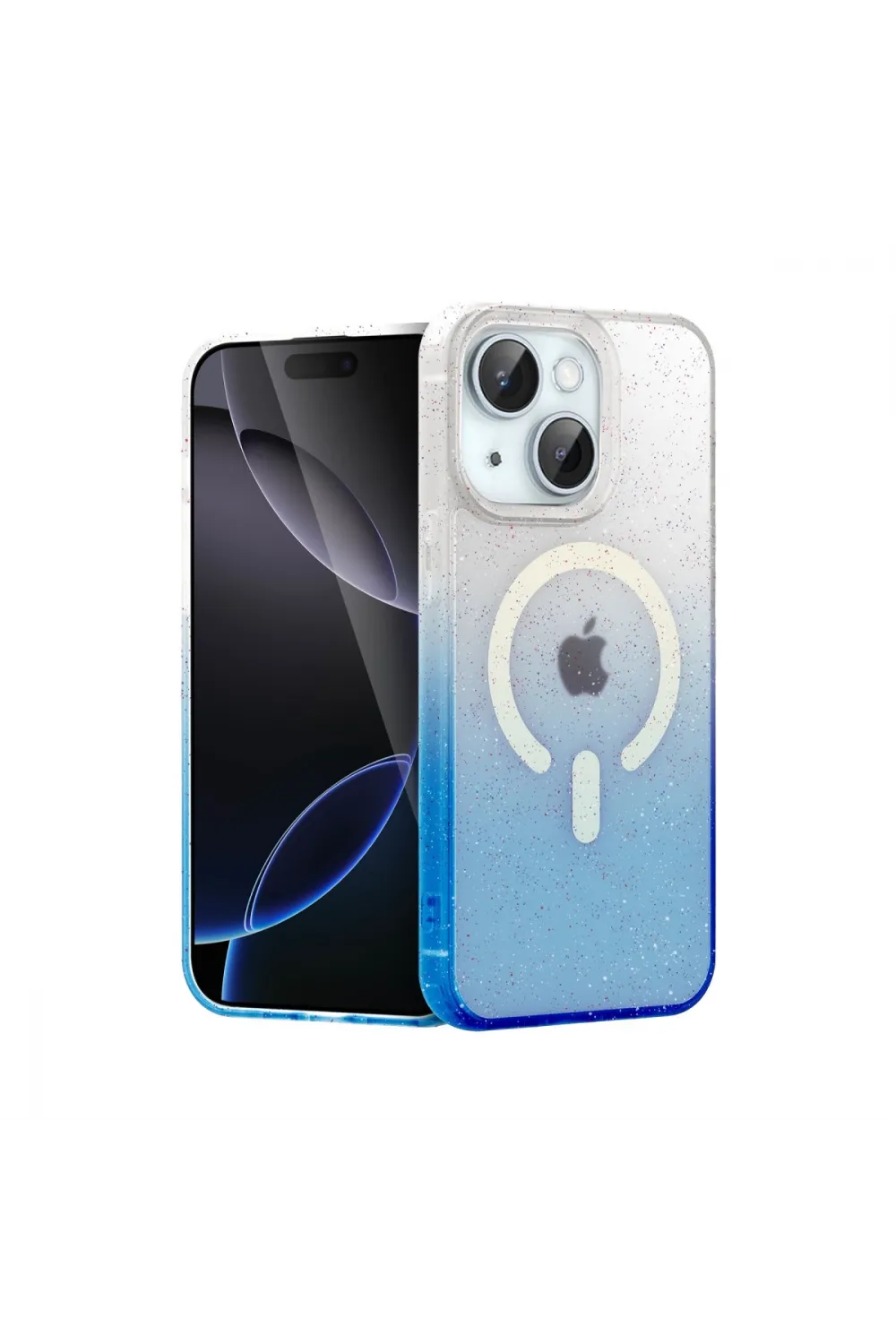 Apple İphone 15 Plus Pummel Shiny Magsafe Kapak - Mavi