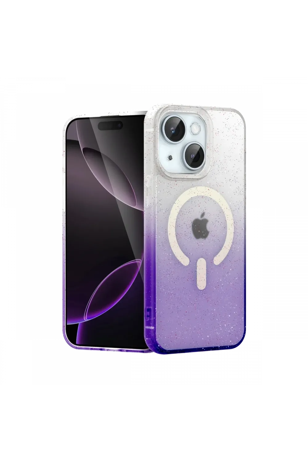 Apple iPhone 15 Plus Pummel Shiny Magsafe Kapak - Mor