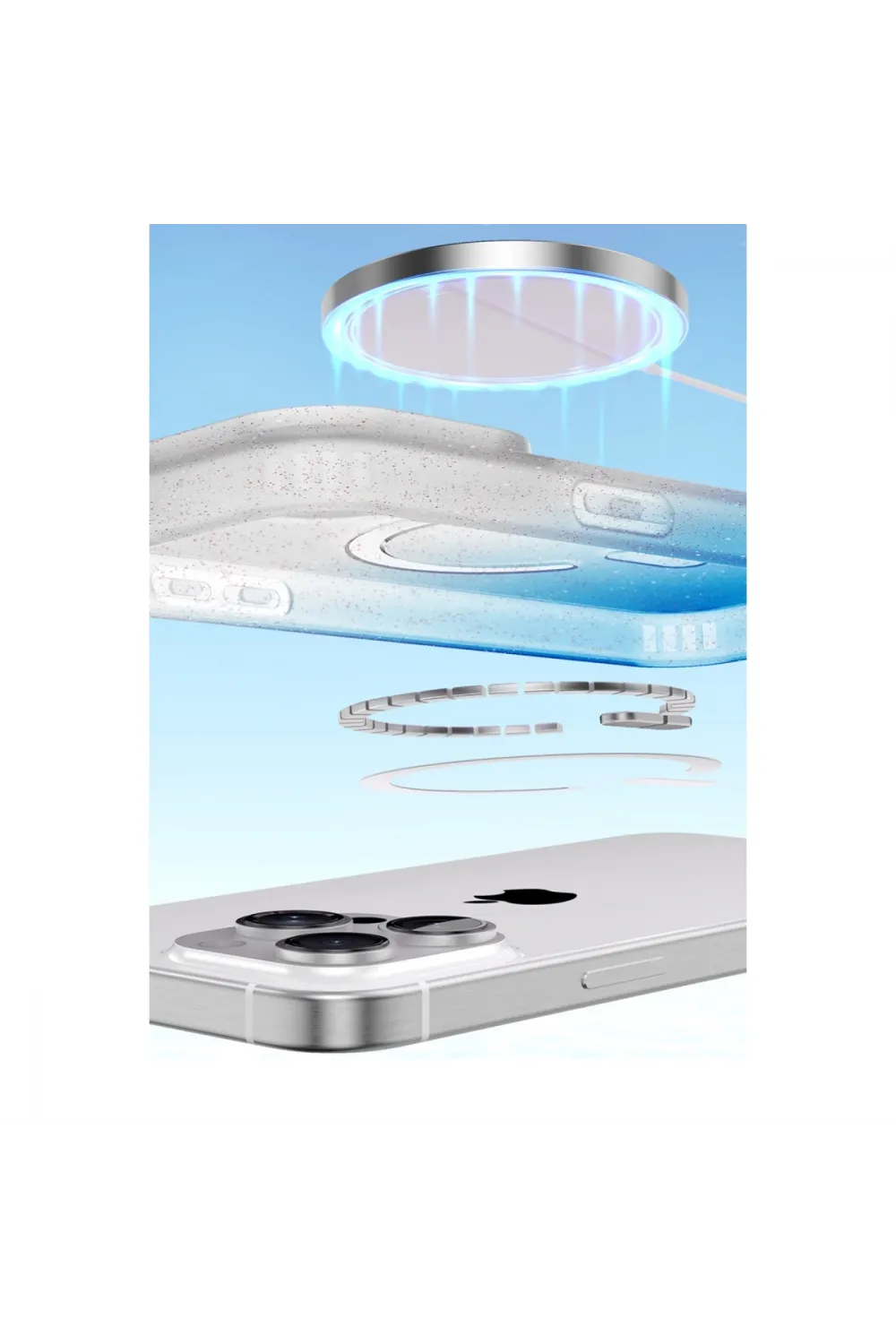 Apple İphone 15 Plus Pummel Shiny Magsafe Kapak - Siyah