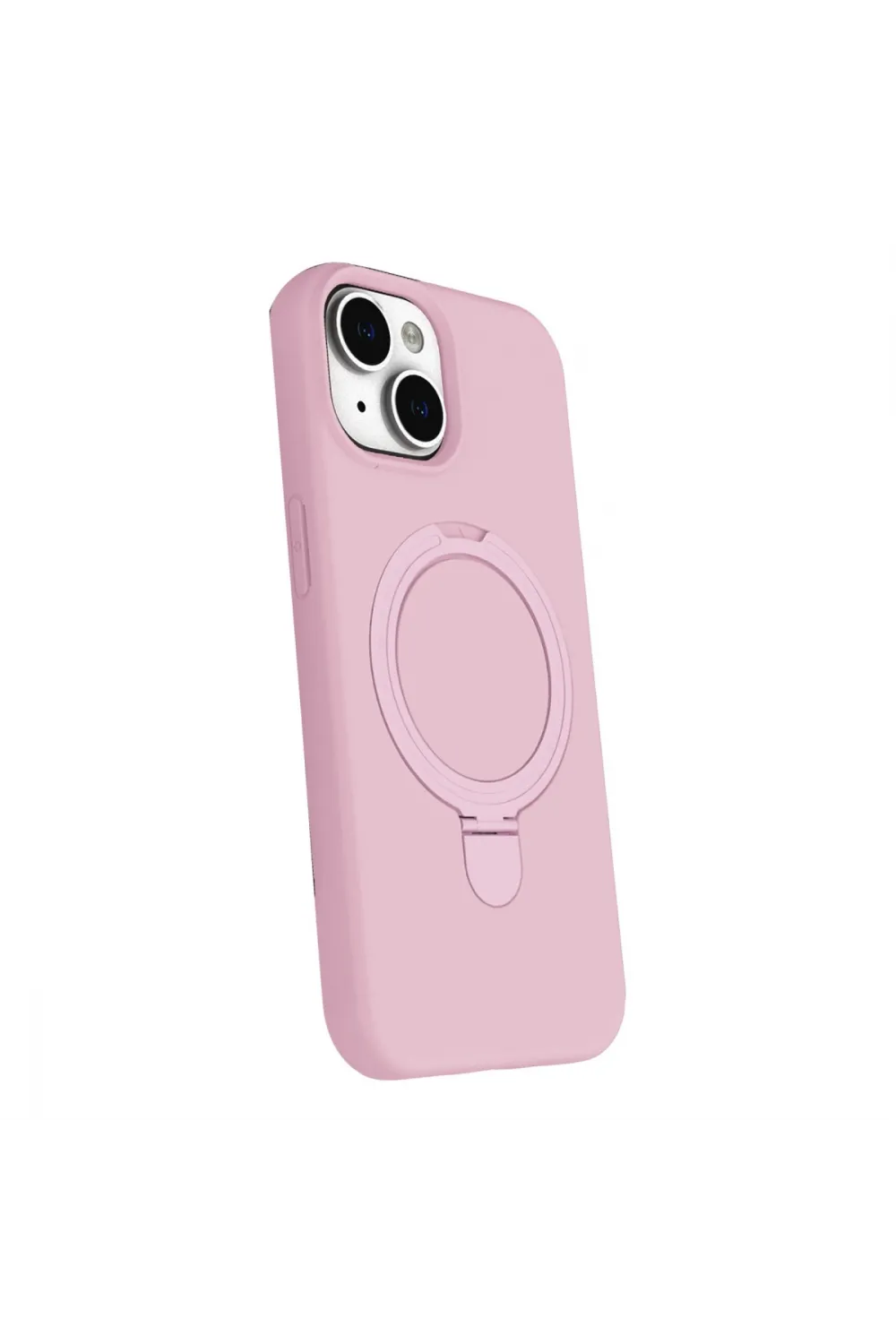 Apple İphone 15 Plus Regal Magsafe Standlı Kapak - Açık Pembe
