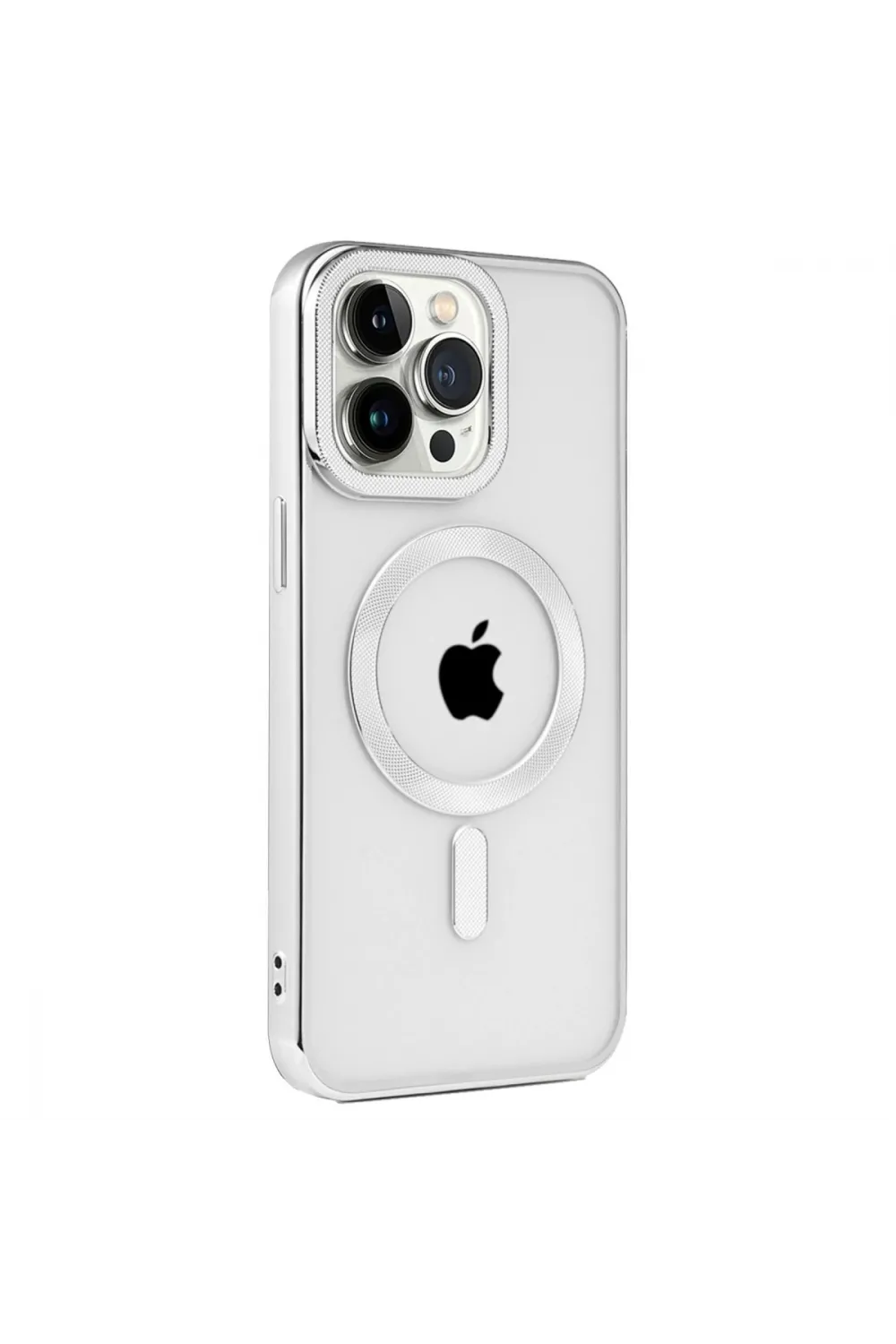 Apple İphone 15 Pro Kılıf Kronos Magsafe Kapak - Gümüş