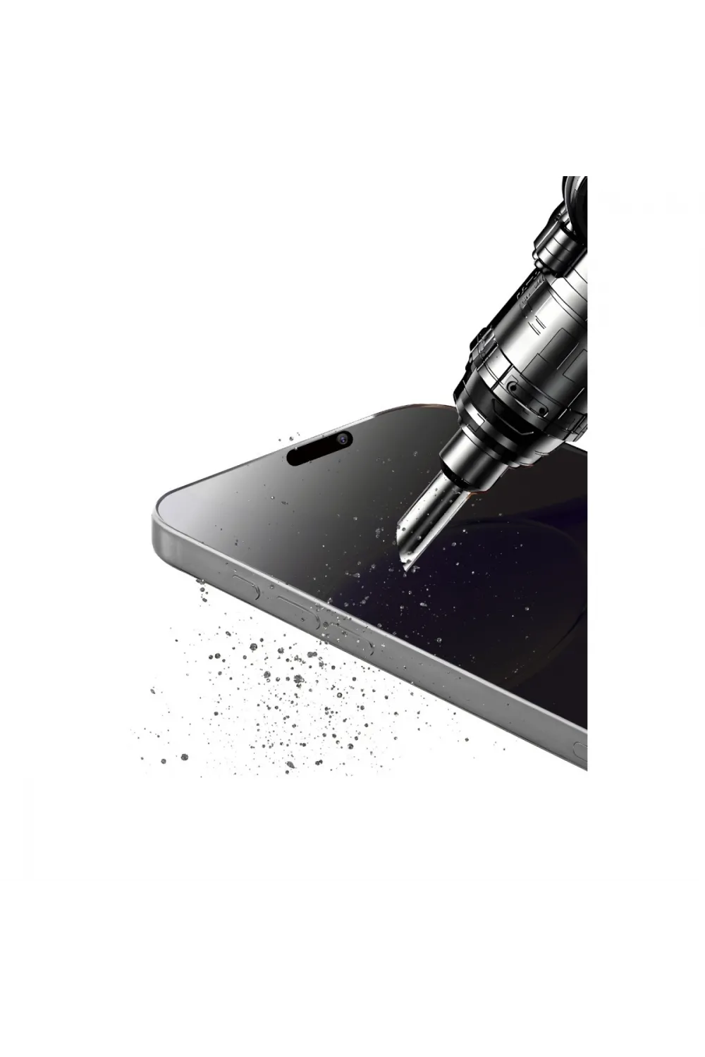 Apple İphone 15 Pro Max Bilvis 5in1 5d Magic Hayalet Cam Ekran Koruyucu - Siyah