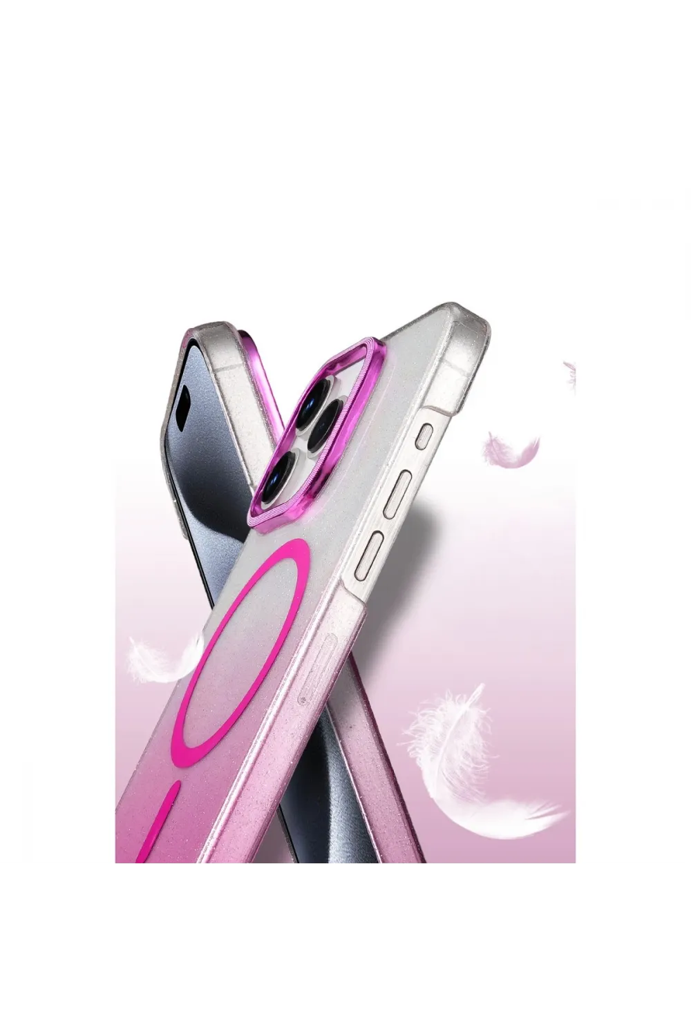 Apple İphone 15 Pro Max Glossy Magsafe Kapak - Mavi