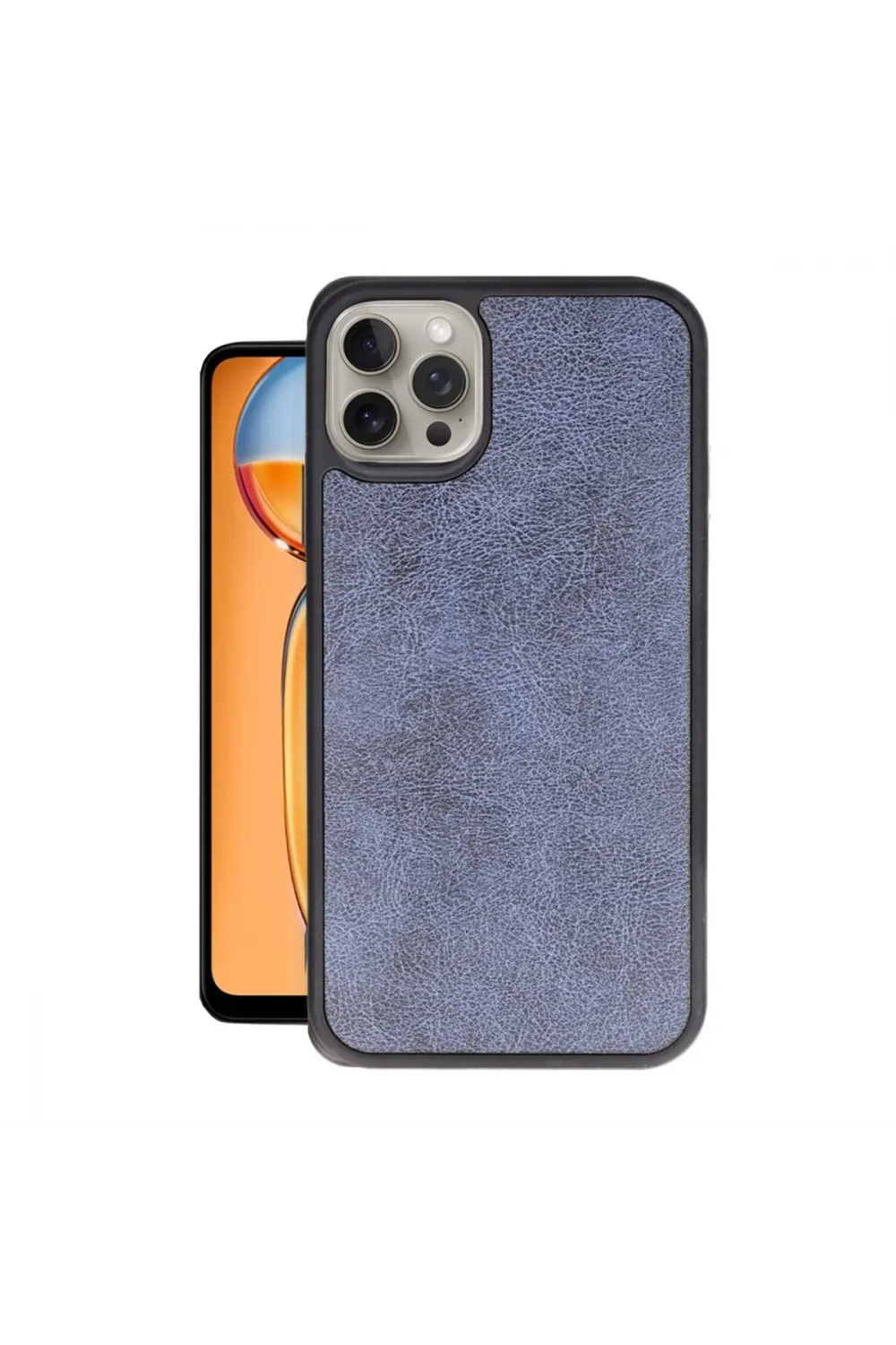 Apple İphone 15 Pro Max Kılıf Aras Deri Kapak - Lacivert