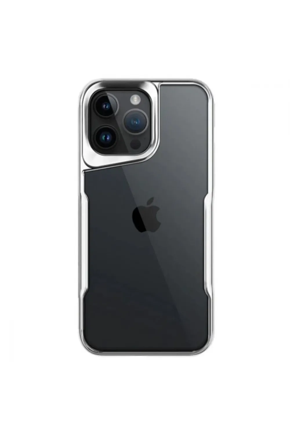 Apple İphone 15 Pro Max Kılıf Boyi Silikon Kapak - Gümüş