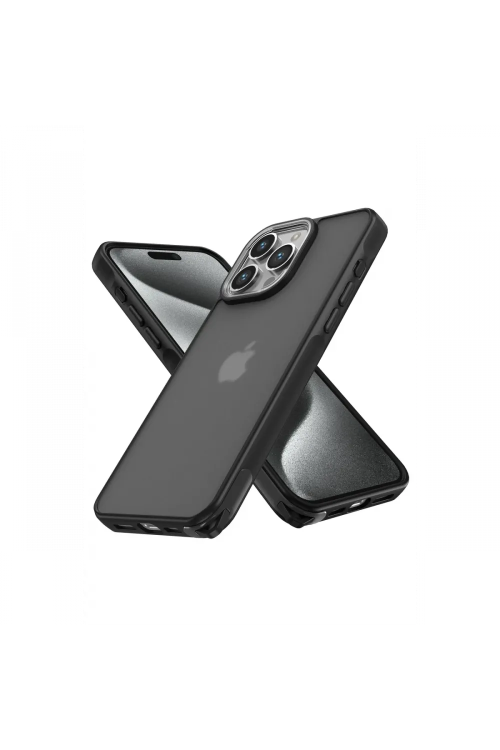 Apple iPhone 15 Pro Max Kılıf Elegant Kapak - Siyah