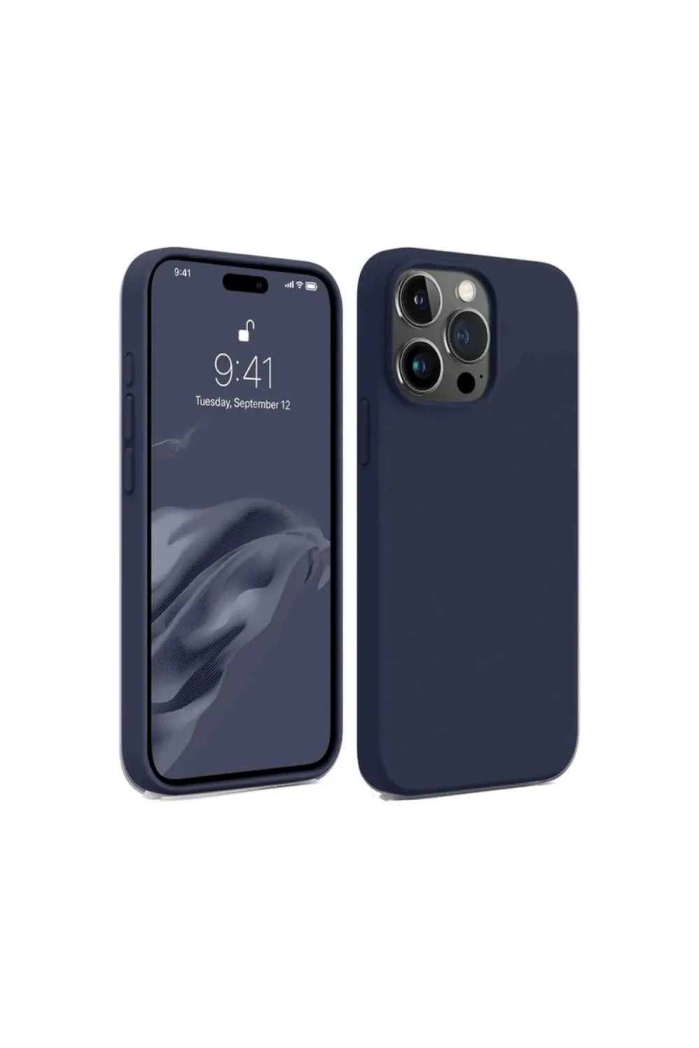 Apple İphone 15 Pro Max Kılıf First Silikon - Lacivert