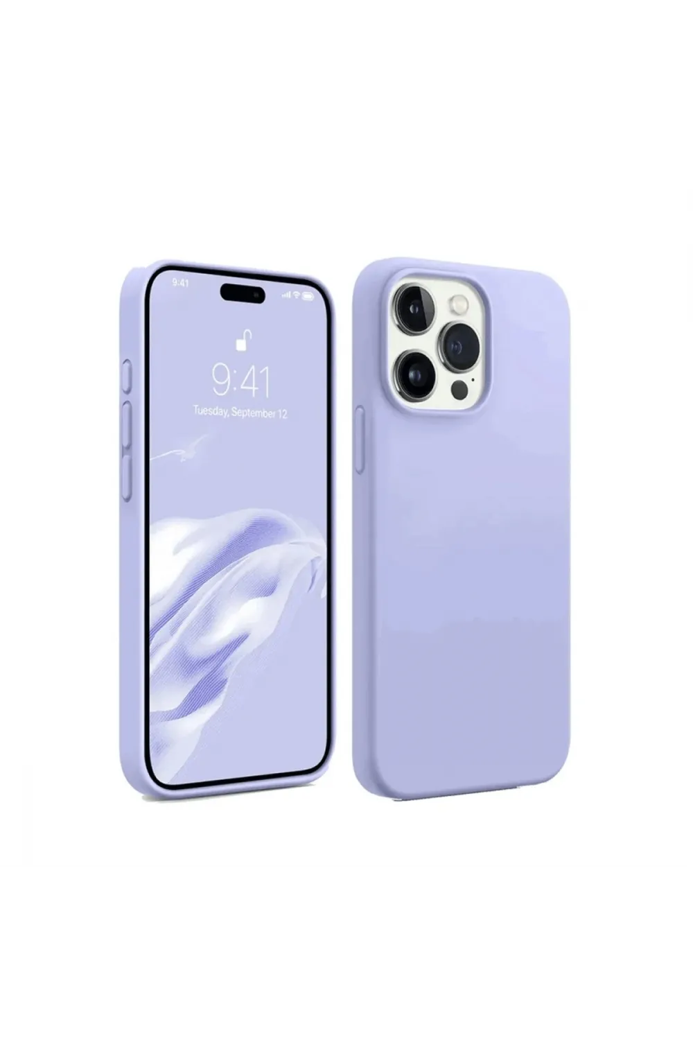Apple İphone 15 Pro Max Kılıf First Silikon - Lila