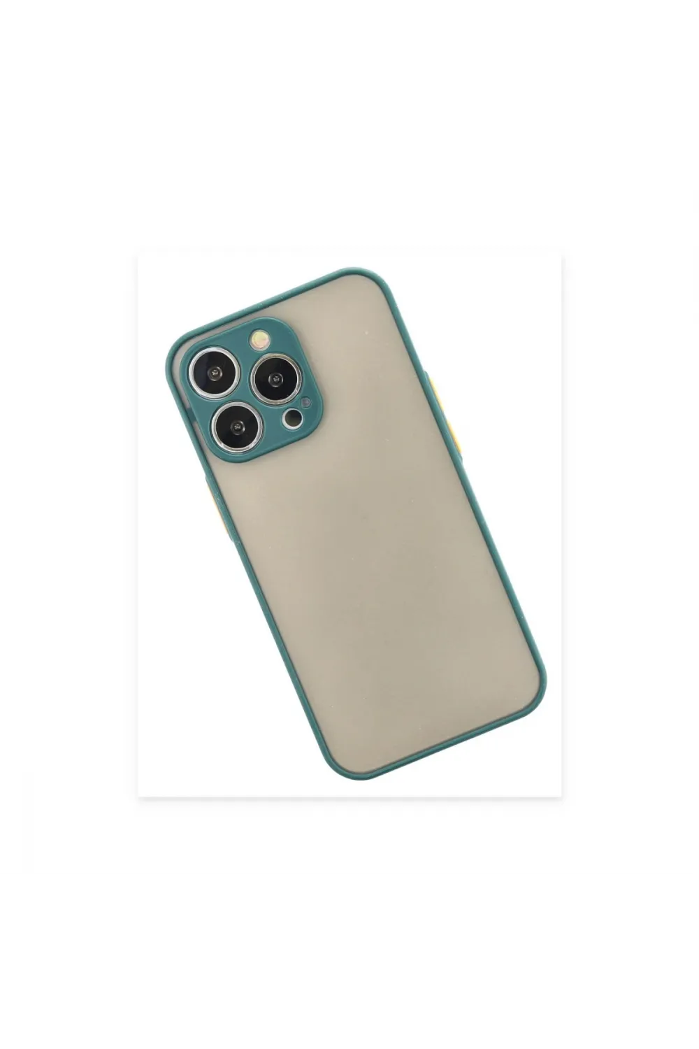 Apple İphone 15 Pro Max Kılıf Montreal Silikon Kapak - Yeşil