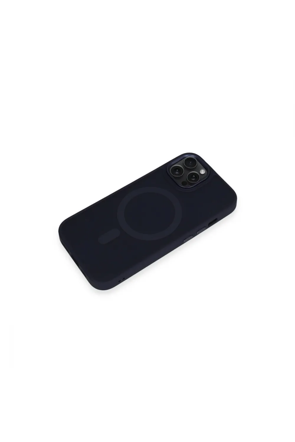 Apple İphone 15 Pro Max Kılıf Oslo Magsafe Kapak - Lacivert