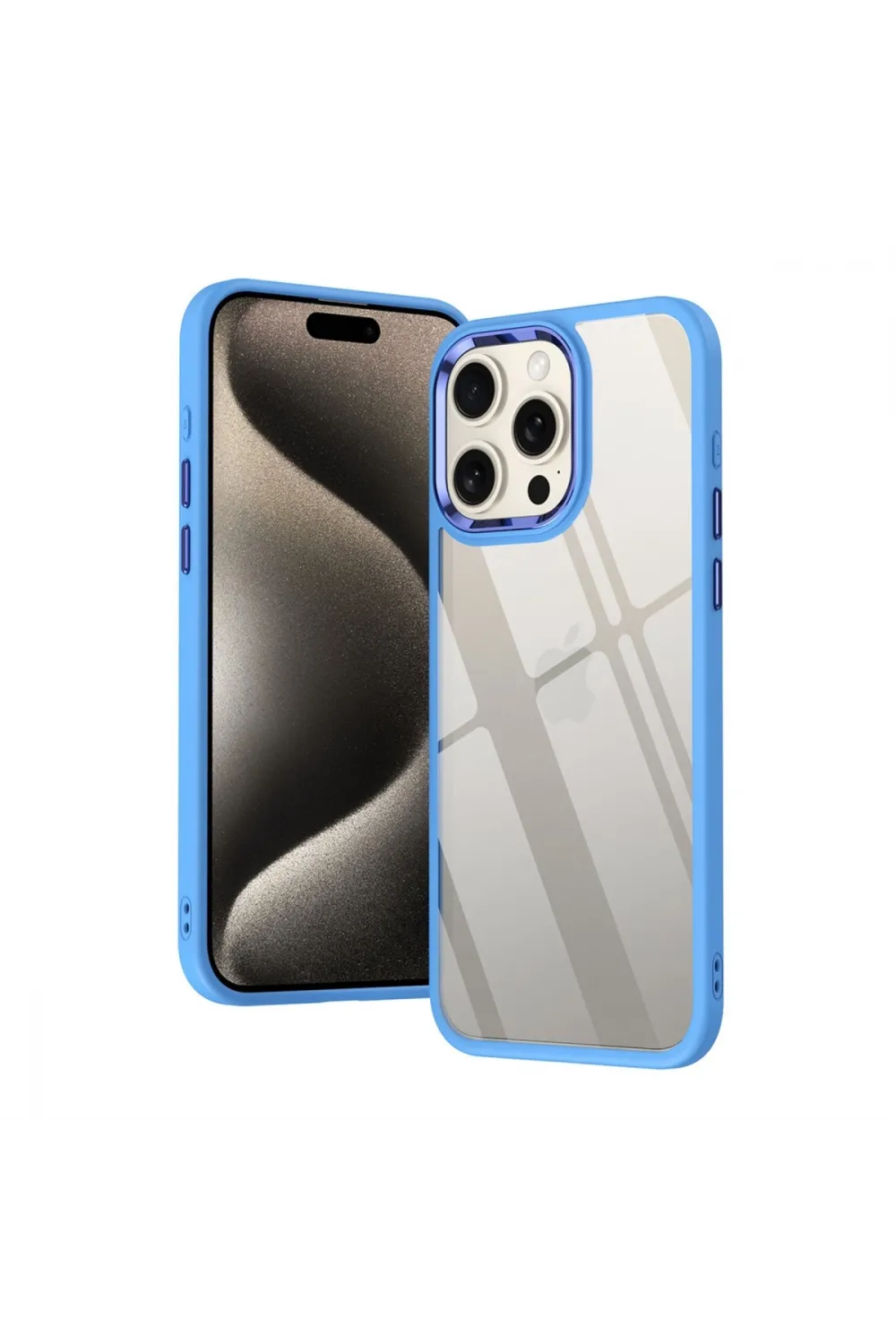 Apple İphone 15 Pro Max Kılıf Power Silikon - Lila