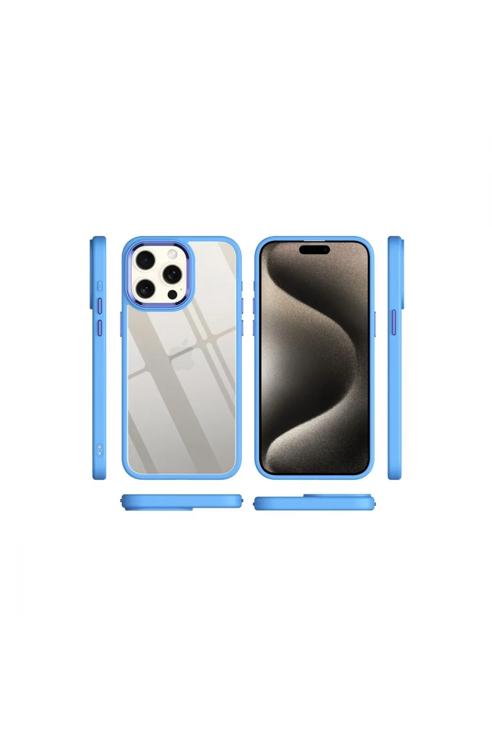Apple İphone 15 Pro Max Kılıf Power Silikon - Lila