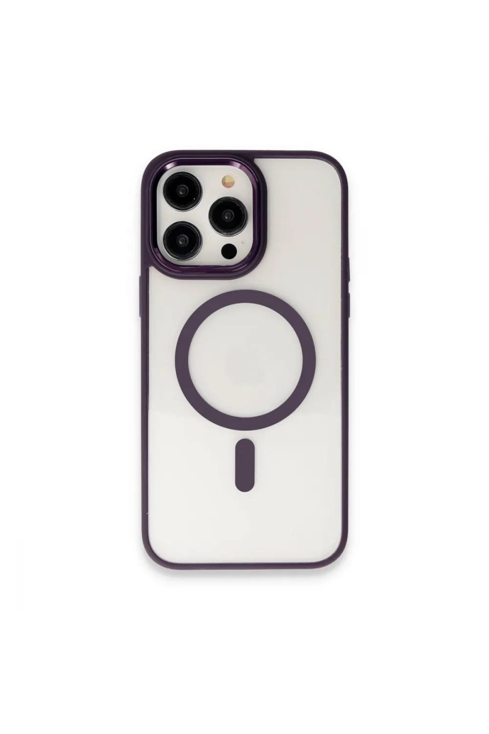 Apple İphone 15 Pro Max Kılıf Room Magneticsafe Silikon - Derin Mor