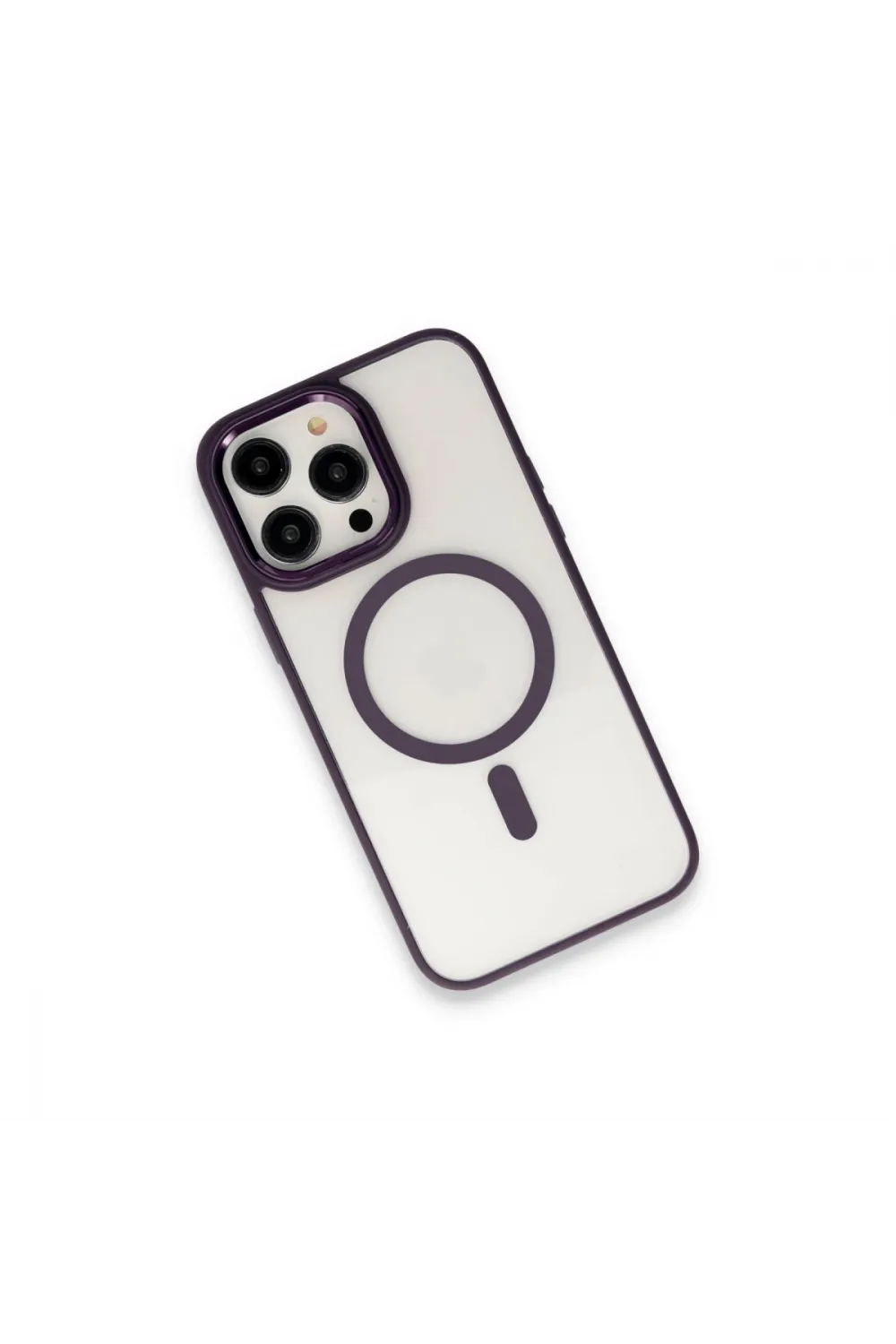 Apple İphone 15 Pro Max Kılıf Room Magneticsafe Silikon - Derin Mor