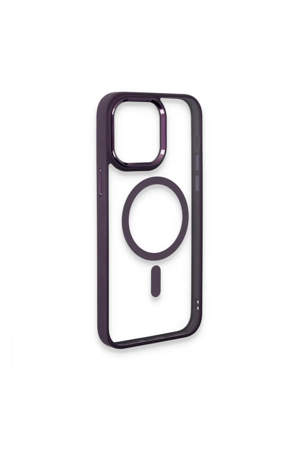 Apple İphone 15 Pro Max Kılıf Room Magneticsafe Silikon - Derin Mor