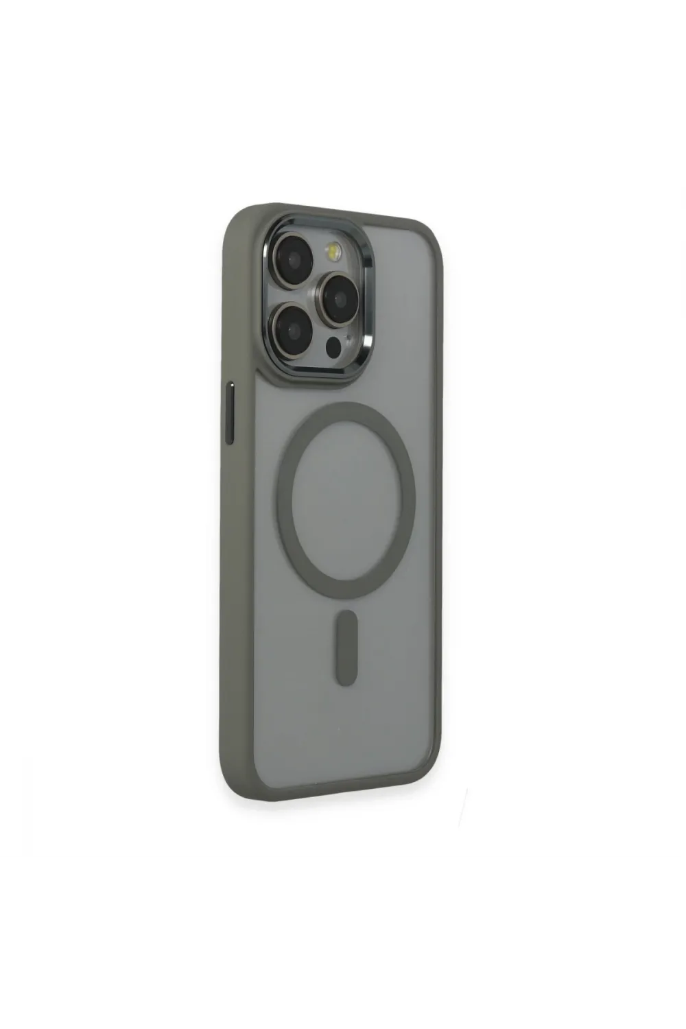 Apple İphone 15 Pro Max Kılıf Room Magneticsafe Silikon - Gri